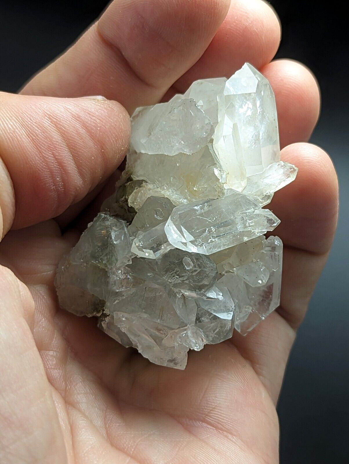 Green Chlorite Quartz Crystal North of Willis Mine Paron Arkansas Rare - Collectibles:Rocks Fossils & Minerals:Crystals