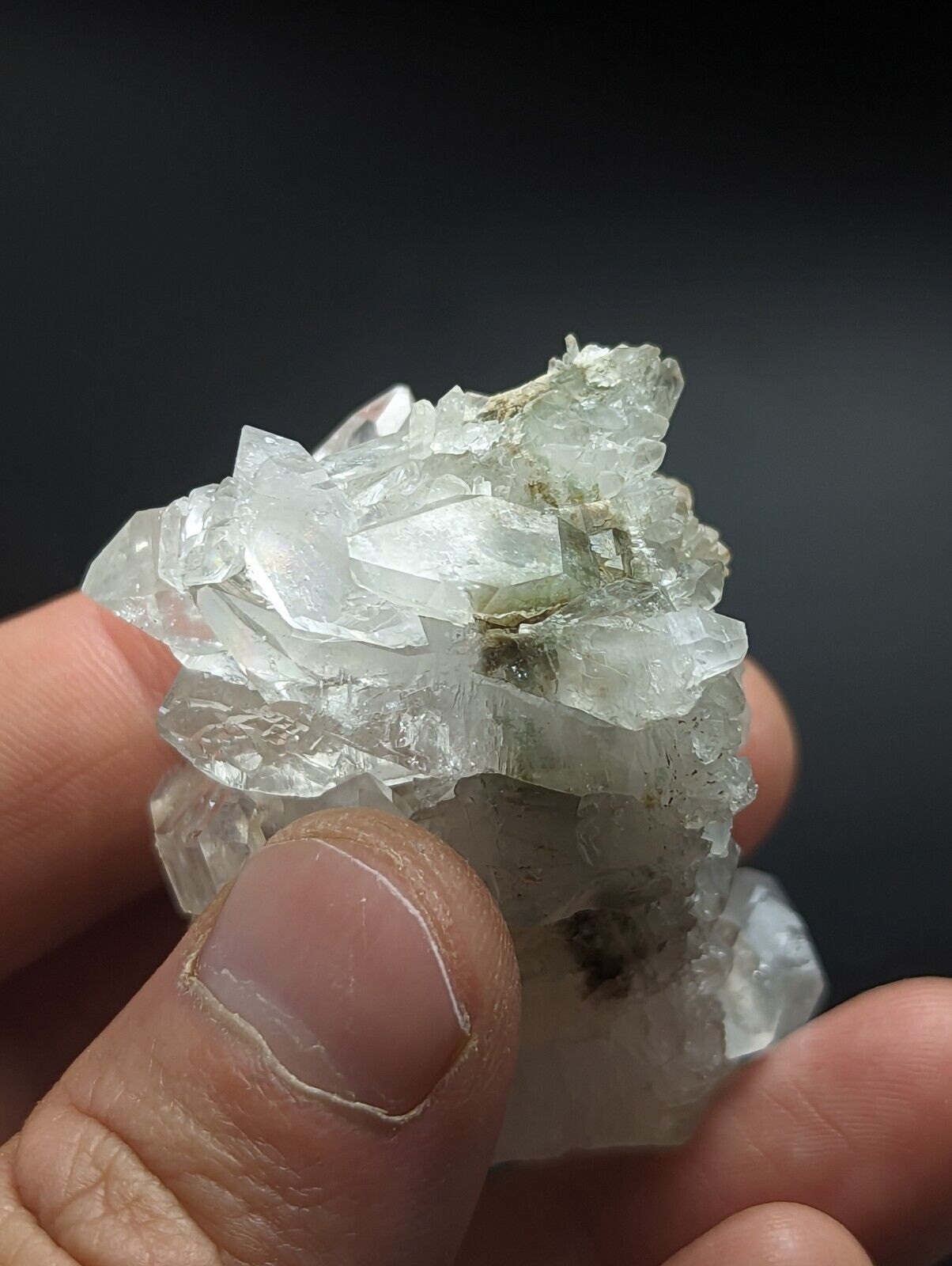 Green Chlorite Quartz Crystal North of Willis Mine Paron Arkansas Rare - Collectibles:Rocks Fossils & Minerals:Crystals