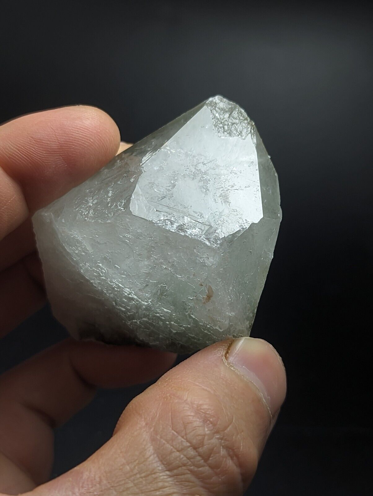 Green Chlorite Quartz Crystal Point North of Willis Mine Paron Arkansas Rare - Collectibles:Rocks Fossils &