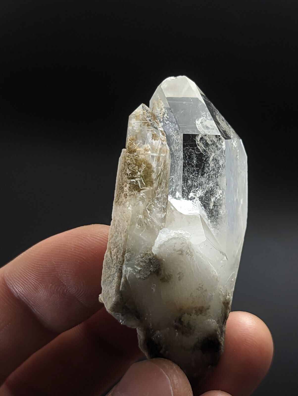 Green Chlorite Quartz Crystal Point North of Willis Mine Paron Arkansas Rare - Collectibles:Rocks Fossils &