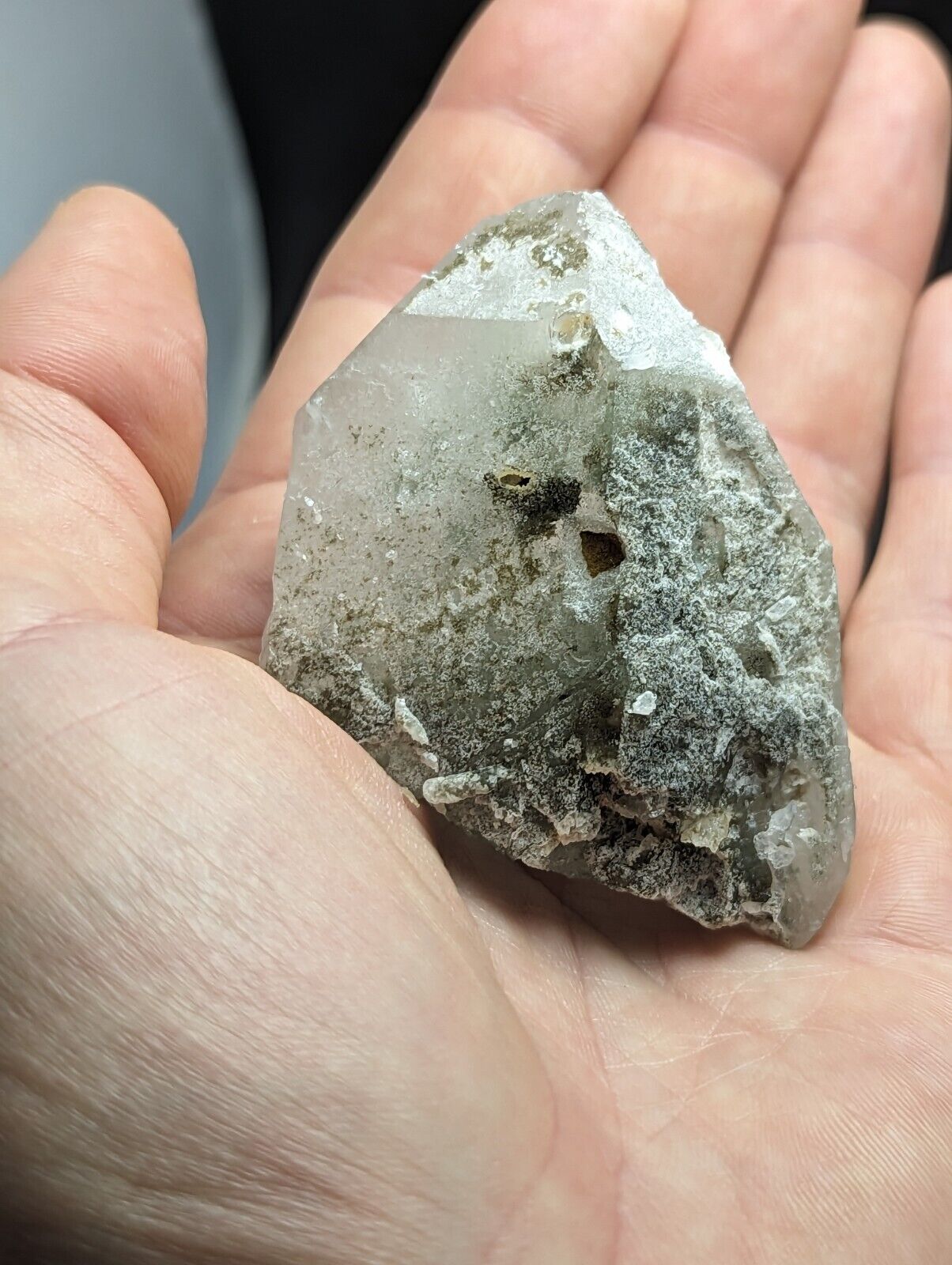 Green Chlorite Quartz Crystal Point North of Willis Mine Paron Arkansas Rare - Collectibles:Rocks Fossils &