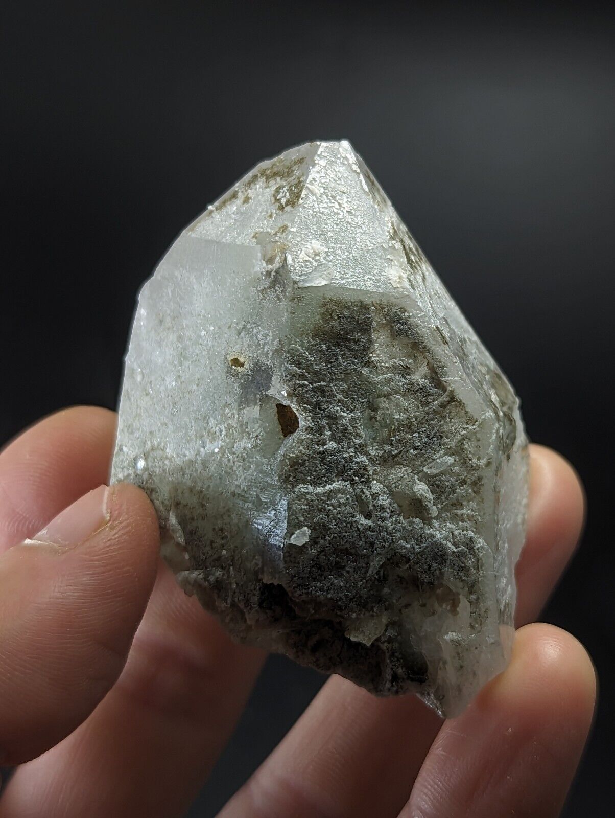 Green Chlorite Quartz Crystal Point North of Willis Mine Paron Arkansas Rare - Collectibles:Rocks Fossils &