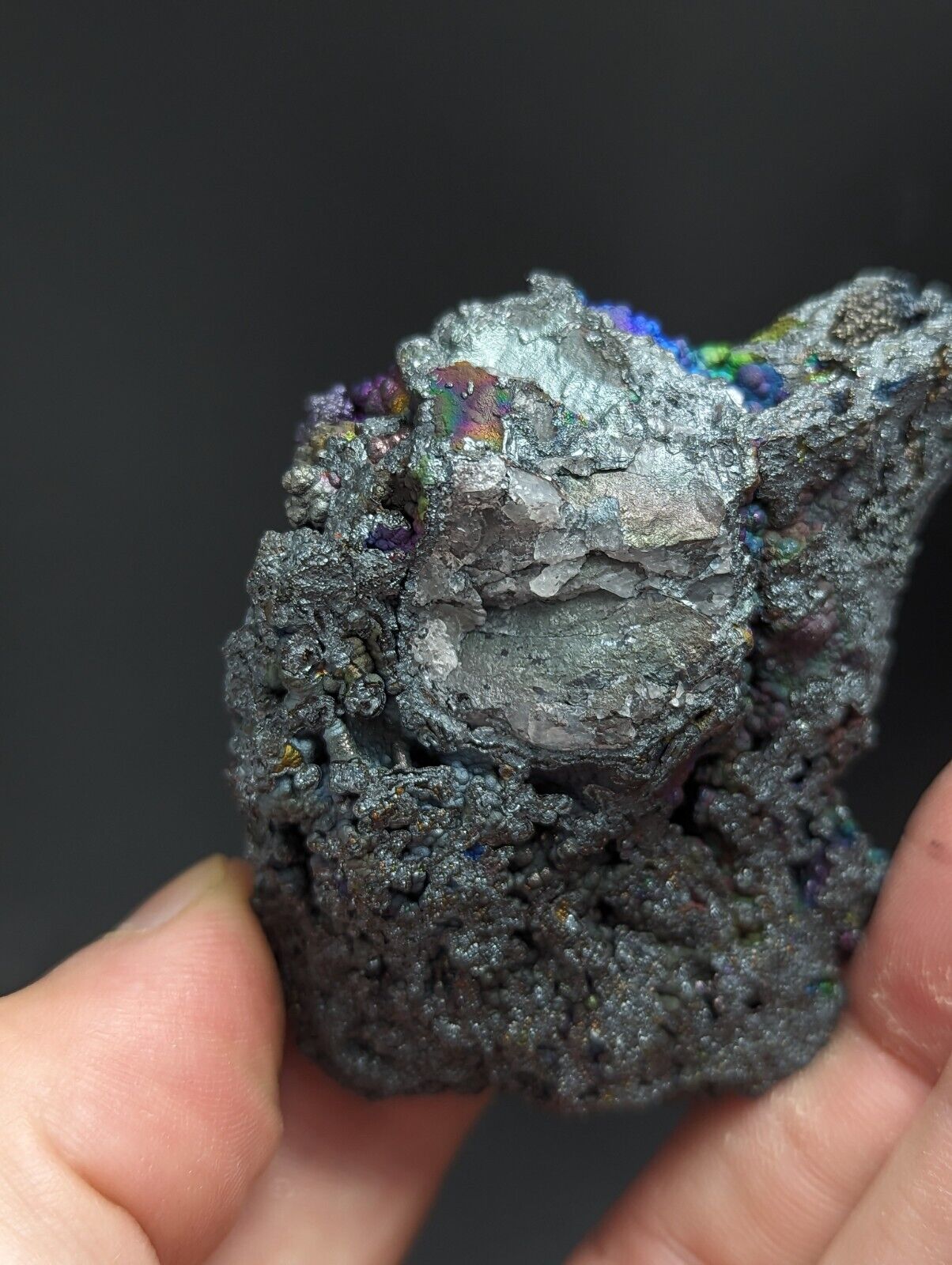 Iridescent Hematite Turgite Goethite Specimen Graves Mountain GA Old Collection - Collectibles:Rocks Fossils &
