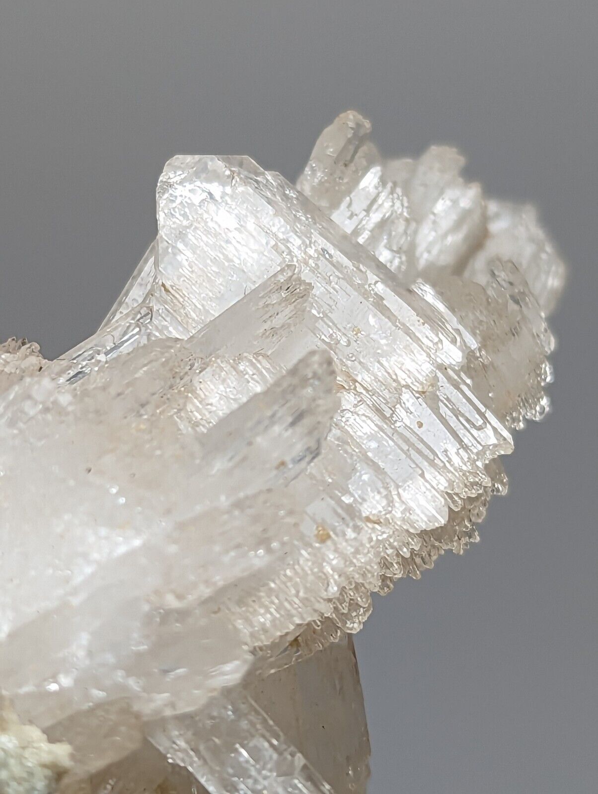 Jeffrey Quarry Quartz Crystal + Blue Cookeite Ultra Rare Arkansas Old Stock 8cm - Collectibles:Rocks Fossils &