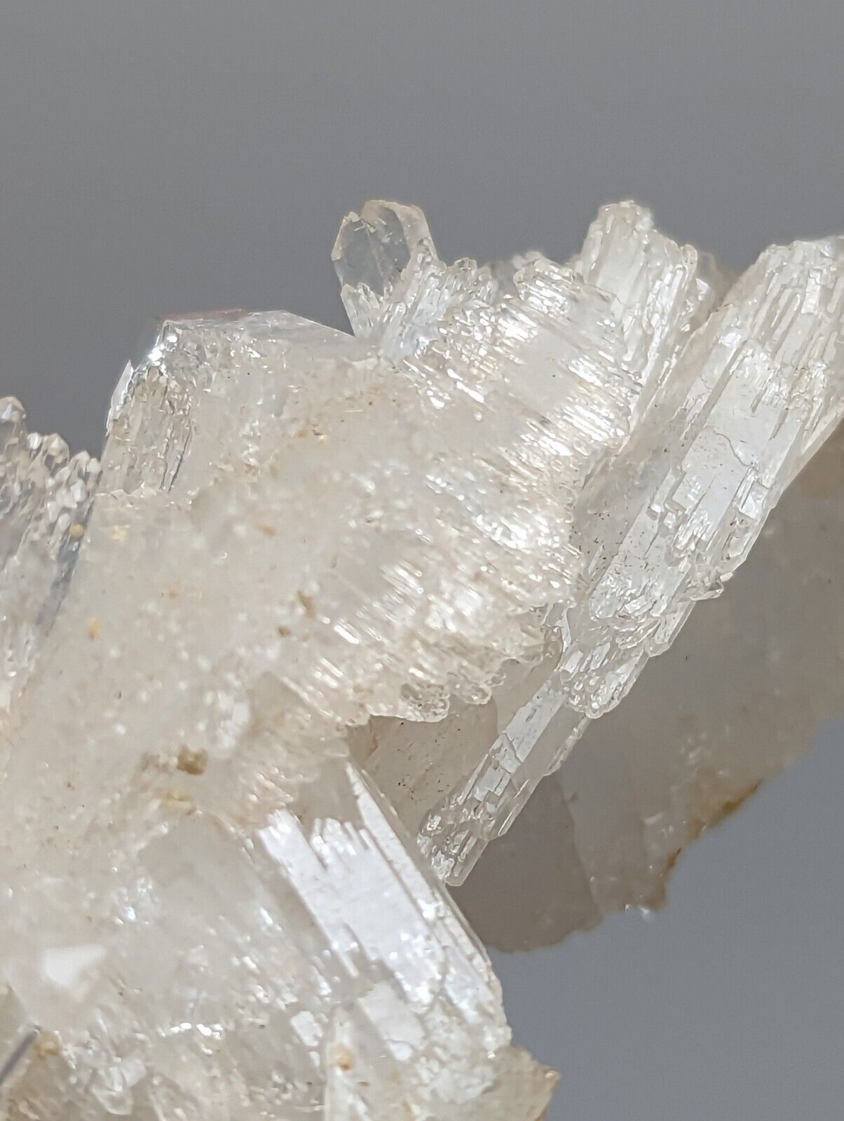 Jeffrey Quarry Quartz Crystal + Blue Cookeite Ultra Rare Arkansas Old Stock 8cm - Collectibles:Rocks Fossils &