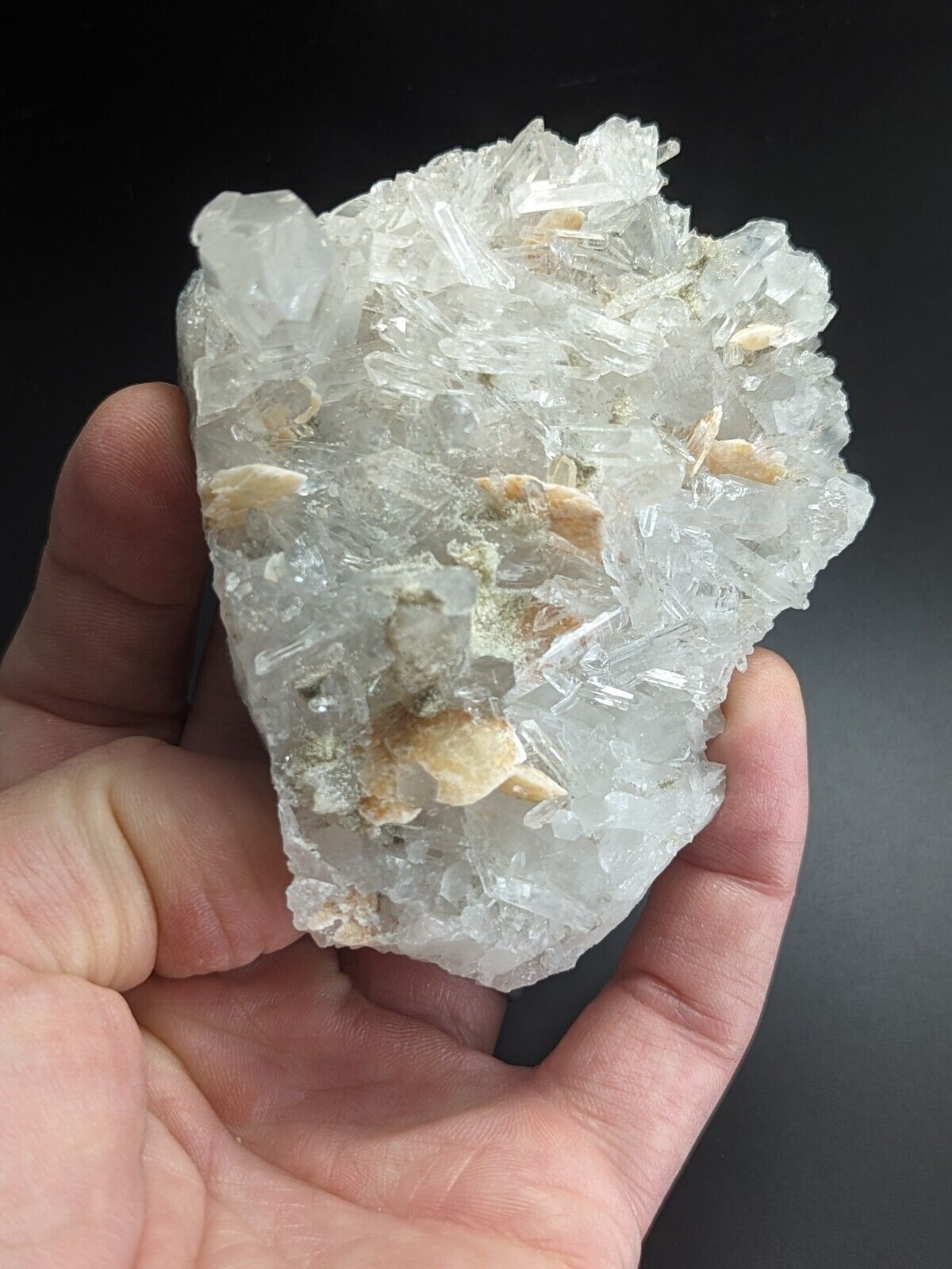 Jeffrey Quarry Quartz Crystal w/ Cookeite and Ankerite Ultra Rare Arkansas - Collectibles:Rocks Fossils &