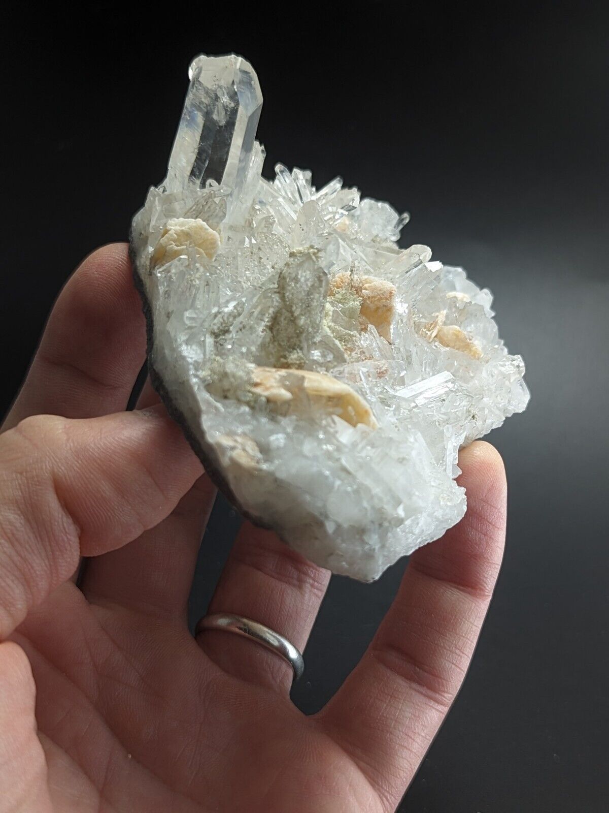 Jeffrey Quarry Quartz Crystal w/ Cookeite and Ankerite Ultra Rare Arkansas - Collectibles:Rocks Fossils &
