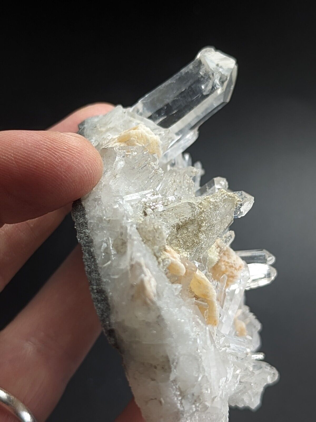 Jeffrey Quarry Quartz Crystal w/ Cookeite and Ankerite Ultra Rare Arkansas - Collectibles:Rocks Fossils &