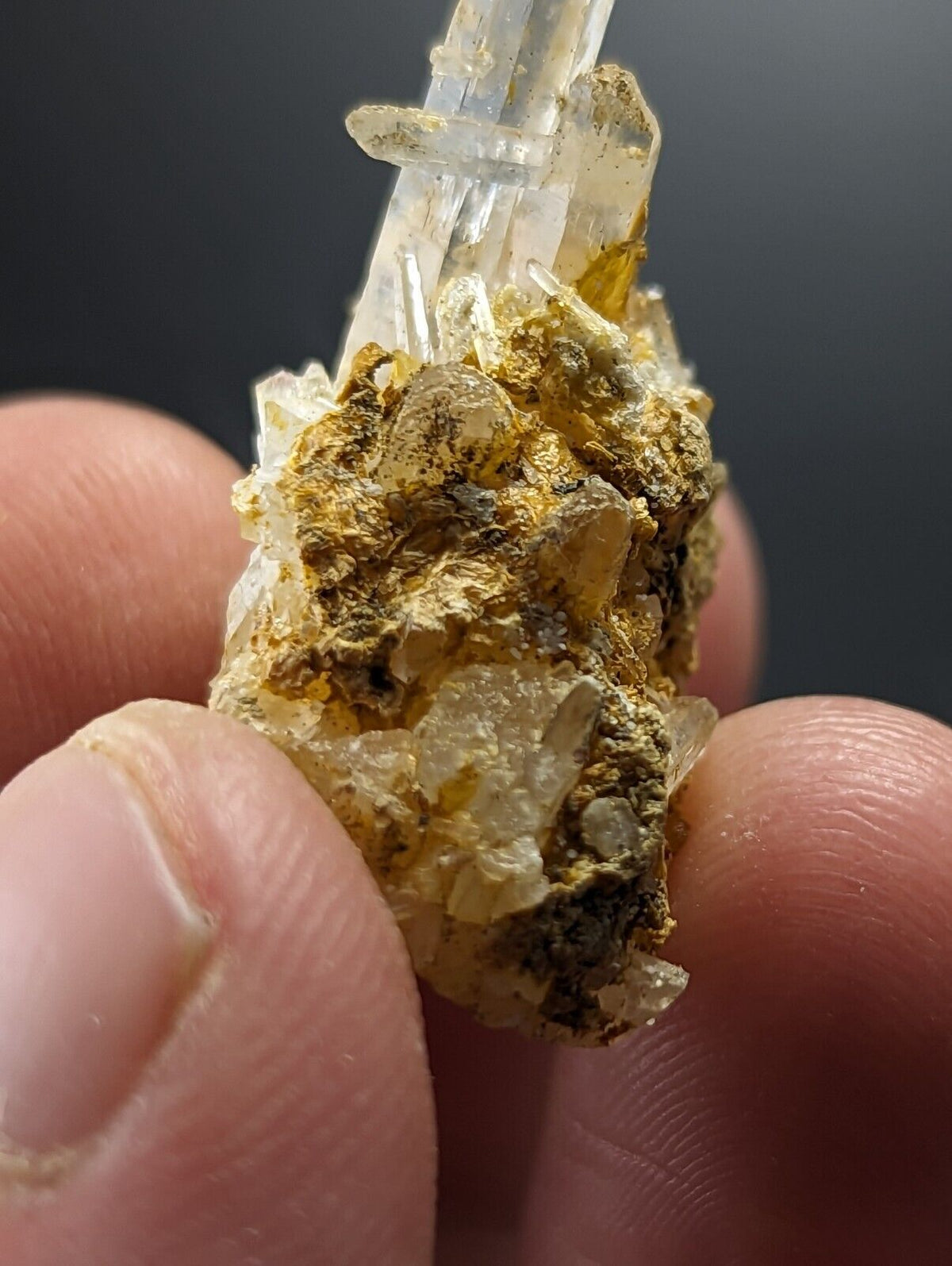 Jeffrey Quarry Quartz Crystal w/ Rectorite Ultra Rare Arkansas Old Stock - Collectibles:Rocks Fossils &