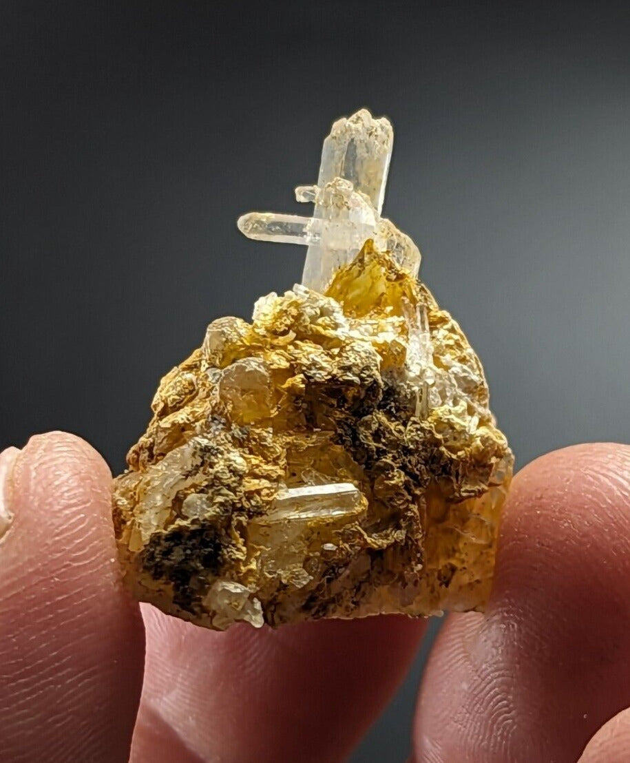 Jeffrey Quarry Quartz Crystal w/ Rectorite Ultra Rare Arkansas Old Stock - Collectibles:Rocks Fossils &