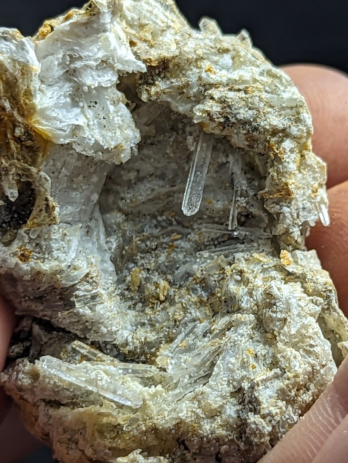 Jeffrey Quarry Quartz Crystals in Rectorite Ultra Rare Arkansas Old Stock - Collectibles:Rocks Fossils &