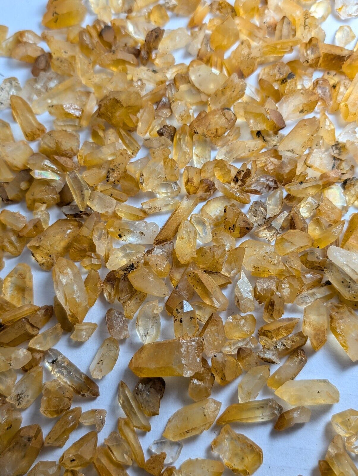 Mystery set of 10 Arkansas Quartz Crystals w/ Natural Iridescence OOAK sets - Collectibles:Rocks Fossils &