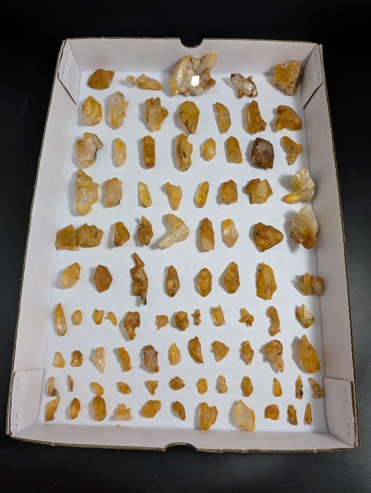 Mystery set of 20 Arkansas Quartz Crystals w/ Natural Iridescence OOAK sets - Collectibles:Rocks Fossils &