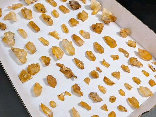 Mystery set of 20 Arkansas Quartz Crystals w/ Natural Iridescence OOAK sets - Collectibles:Rocks Fossils &