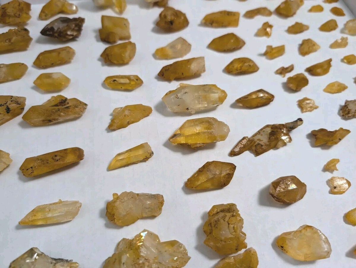 Mystery set of 20 Arkansas Quartz Crystals w/ Natural Iridescence OOAK sets - Collectibles:Rocks Fossils &