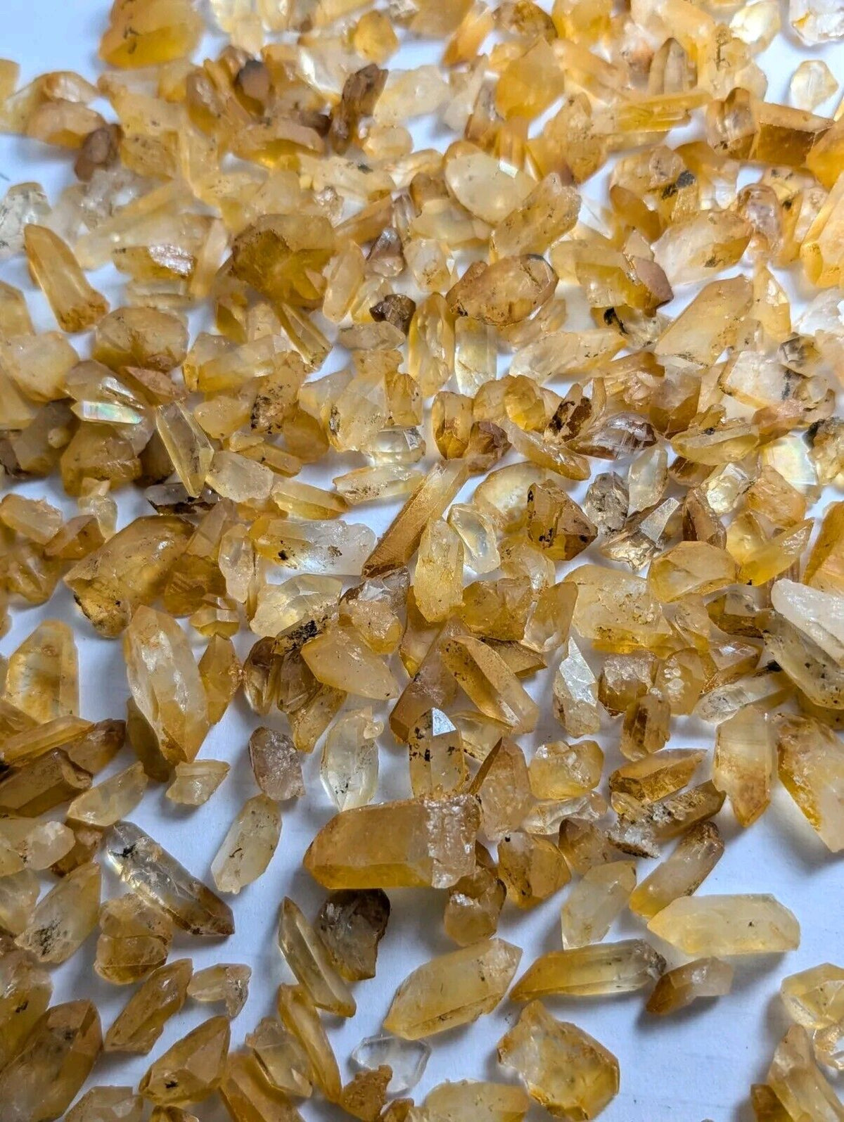 Mystery set of 30 Arkansas Quartz Crystals w/ Natural Iridescence OOAK sets - Collectibles:Rocks Fossils &