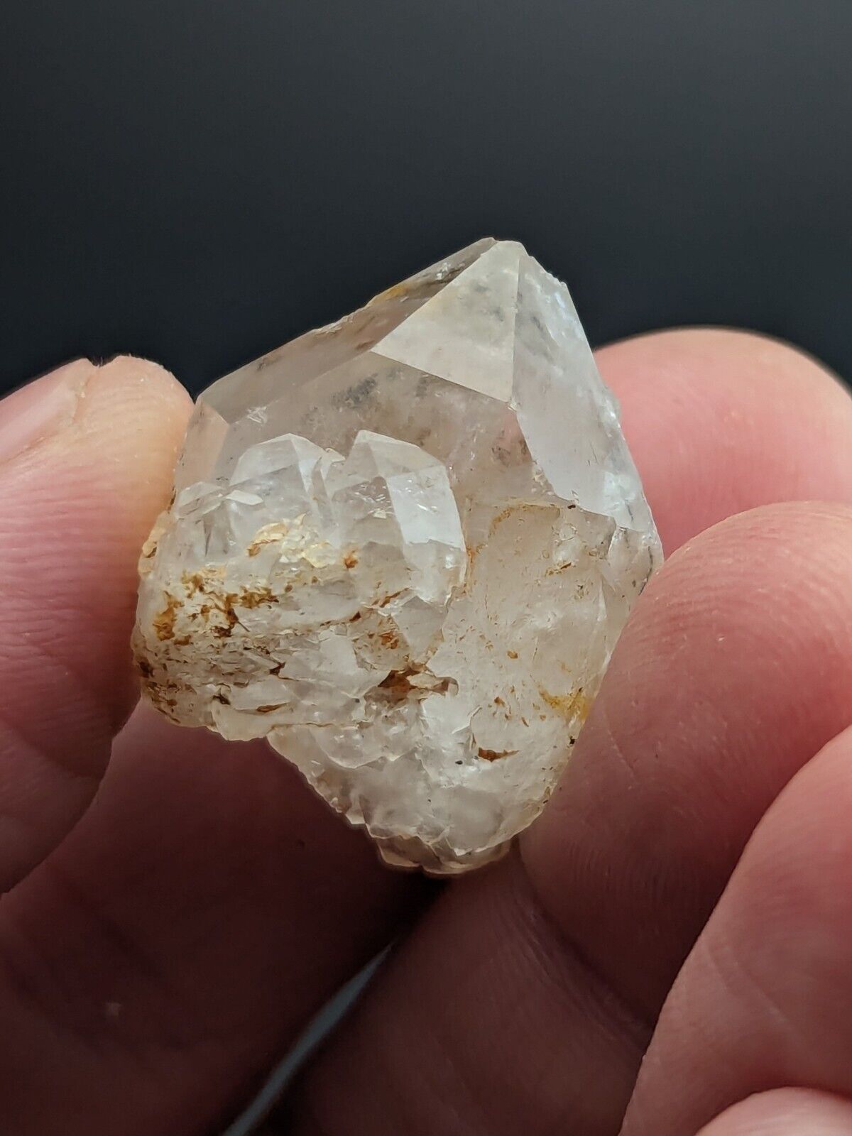 Nacrite + Manganese included Quartz Crystal Montgomery County Arkansas x4 set - Collectibles:Rocks Fossils &