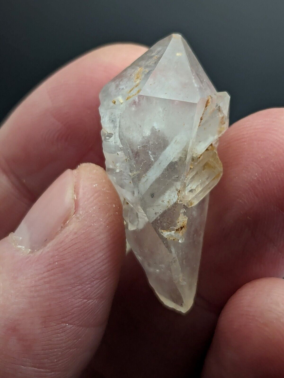 Nacrite + Manganese included Quartz Crystal Montgomery County Arkansas x4 set - Collectibles:Rocks Fossils &