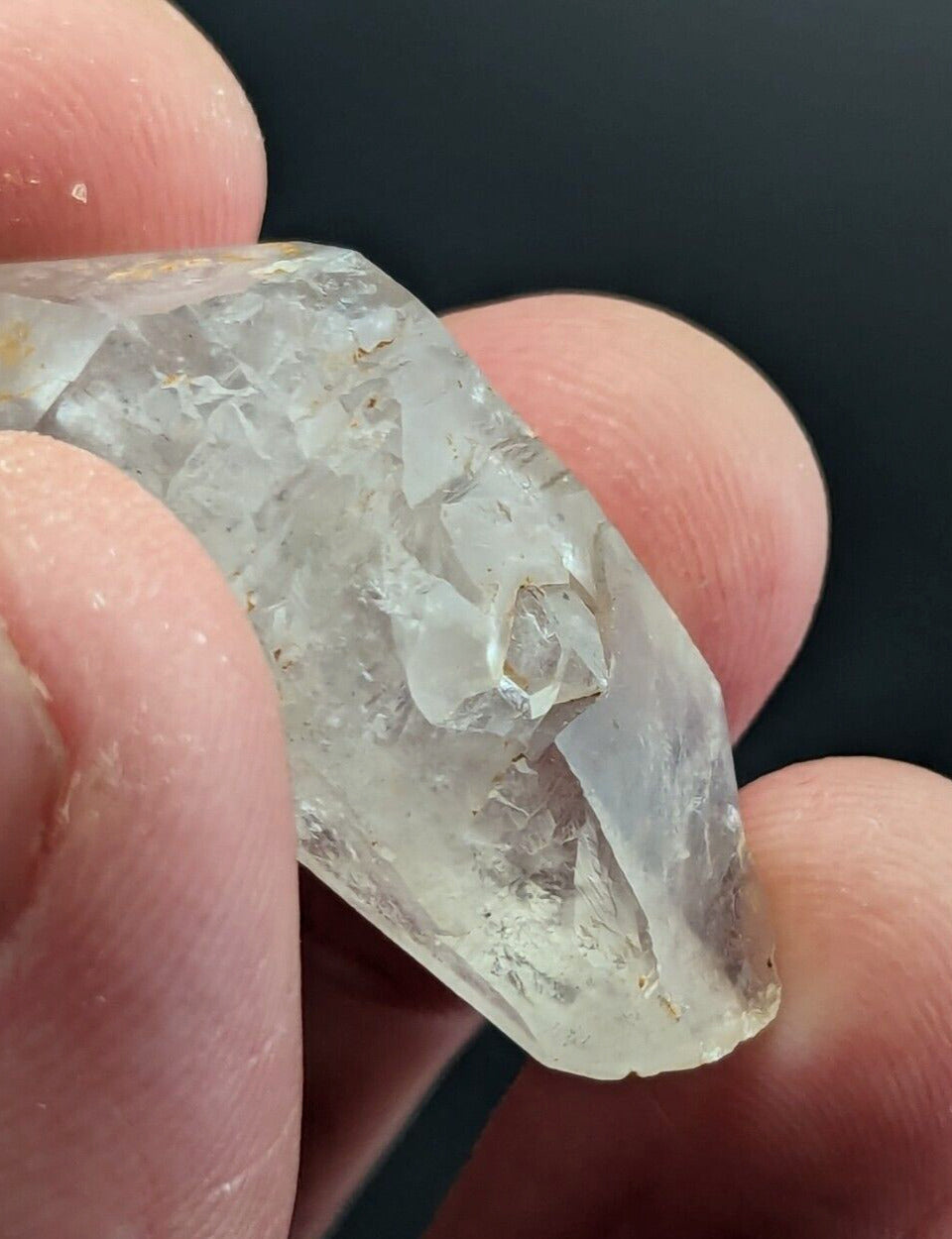 Nacrite + Manganese included Quartz Crystal Montgomery County Arkansas x4 set - Collectibles:Rocks Fossils &