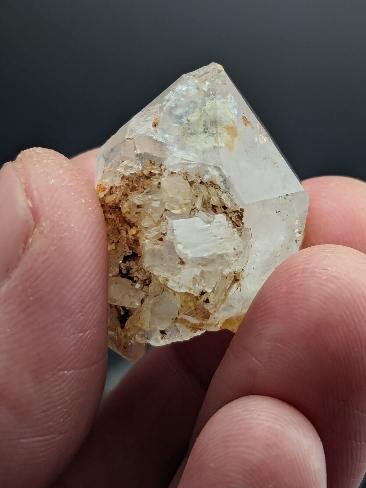 Nacrite + Manganese included Quartz Crystal Montgomery County Arkansas x4 set - Collectibles:Rocks Fossils &