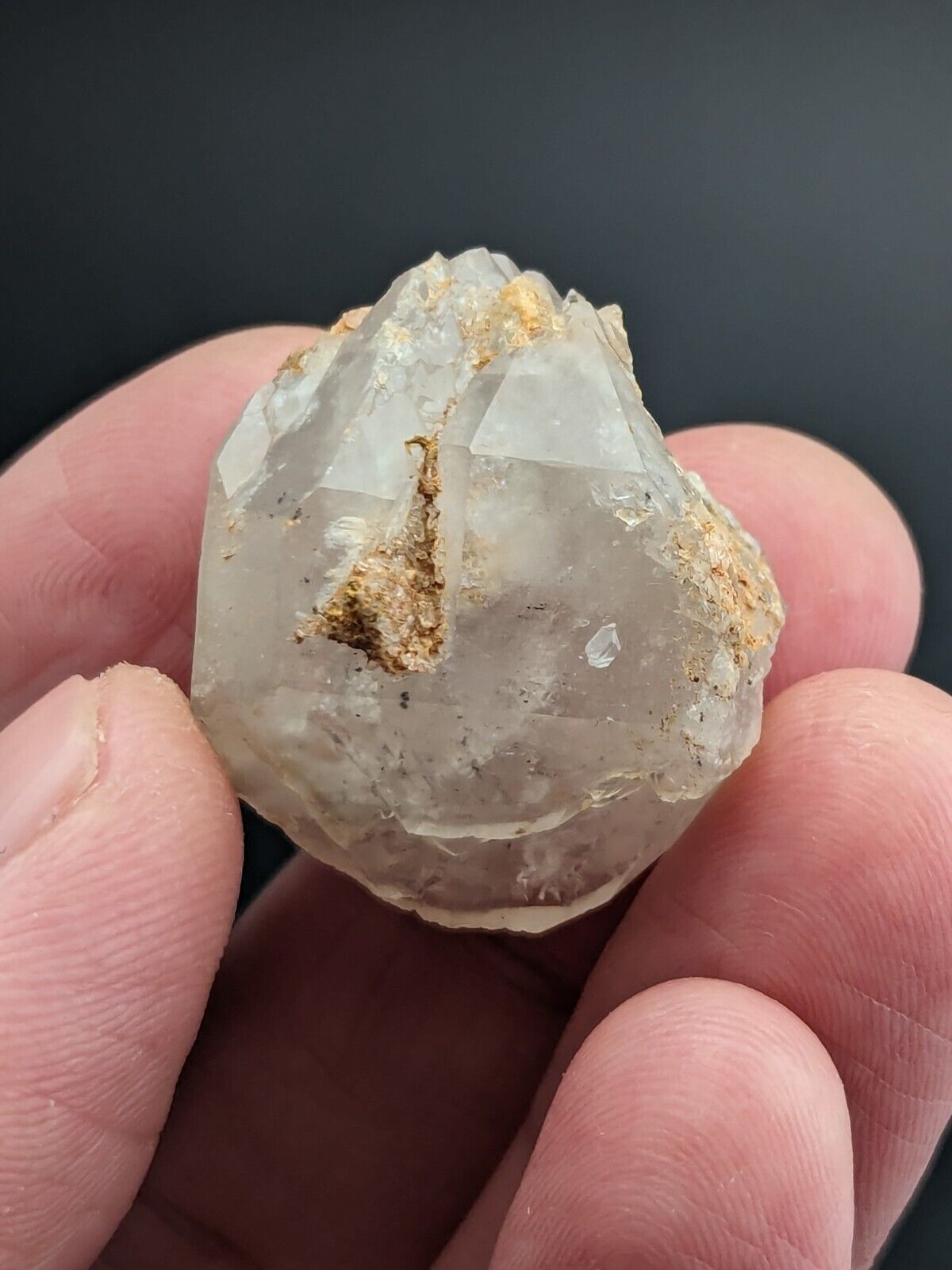 Nacrite + Manganese included Quartz Crystal Montgomery County Arkansas x4 set - Collectibles:Rocks Fossils &