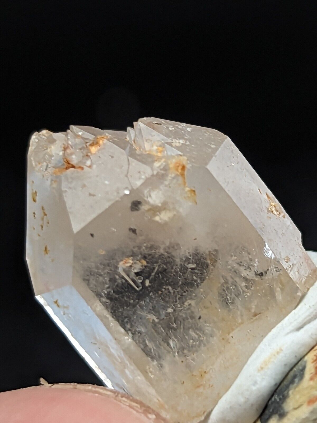Nacrite + Manganese Included Quartz Montgomery Co. Arkansas w/ Shale Display - Collectibles:Rocks Fossils &