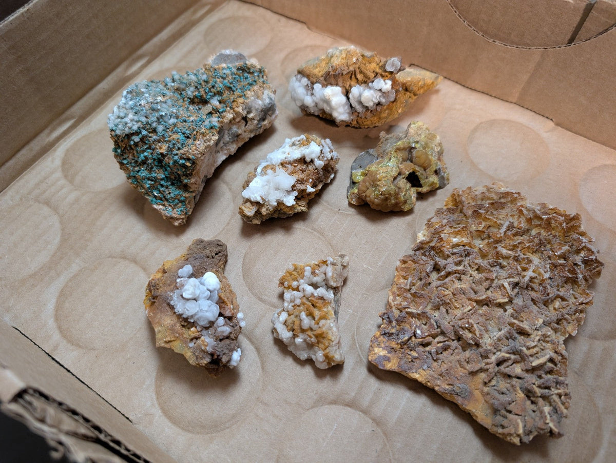 OOAK Set of Mineral Specimens from Rush Mining District Arkansas USA,Old Stock - Collectibles:Rocks Fossils &
