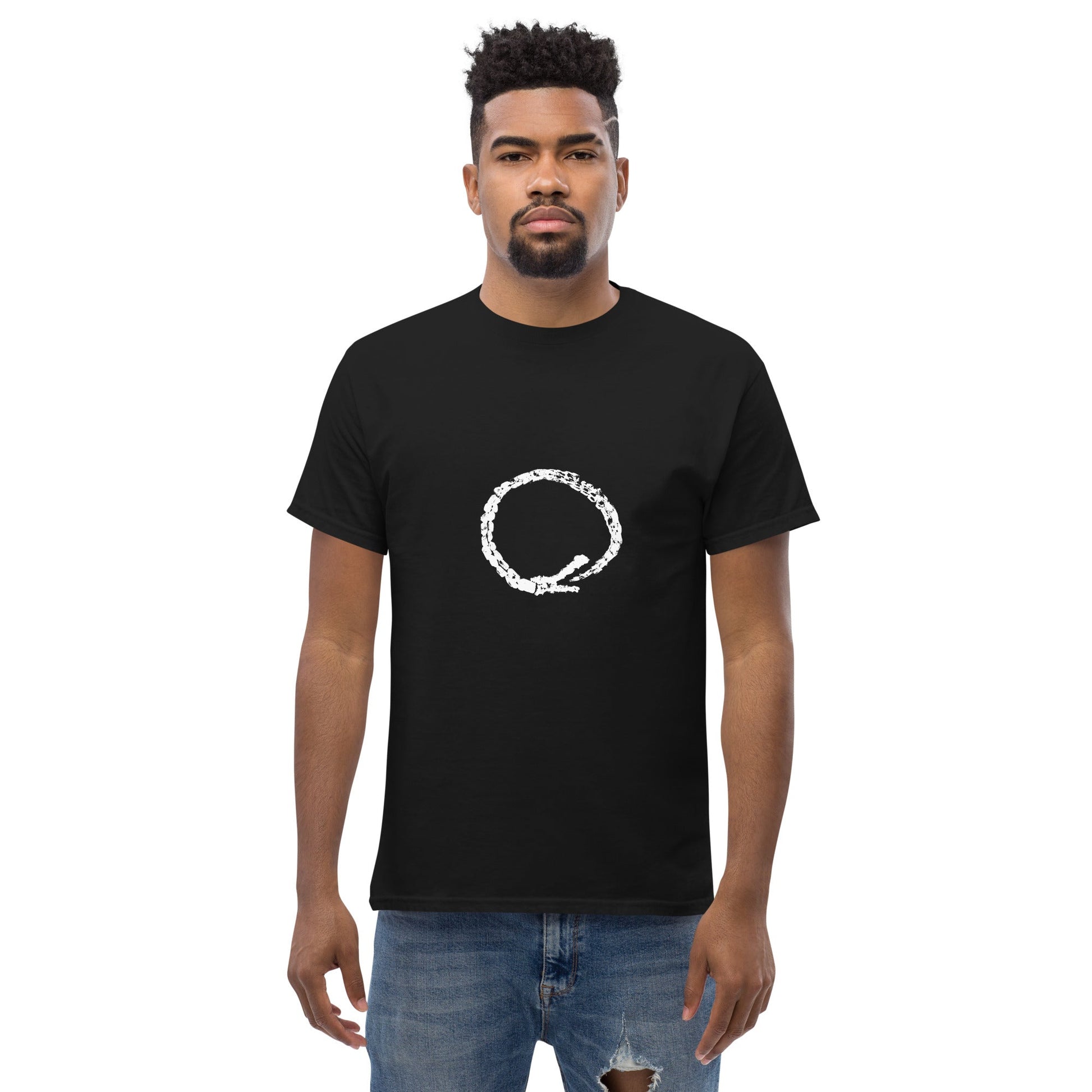 Ouroboros Tee (White Ink) unisex/mens/womens - Arkansas Minerals - S
