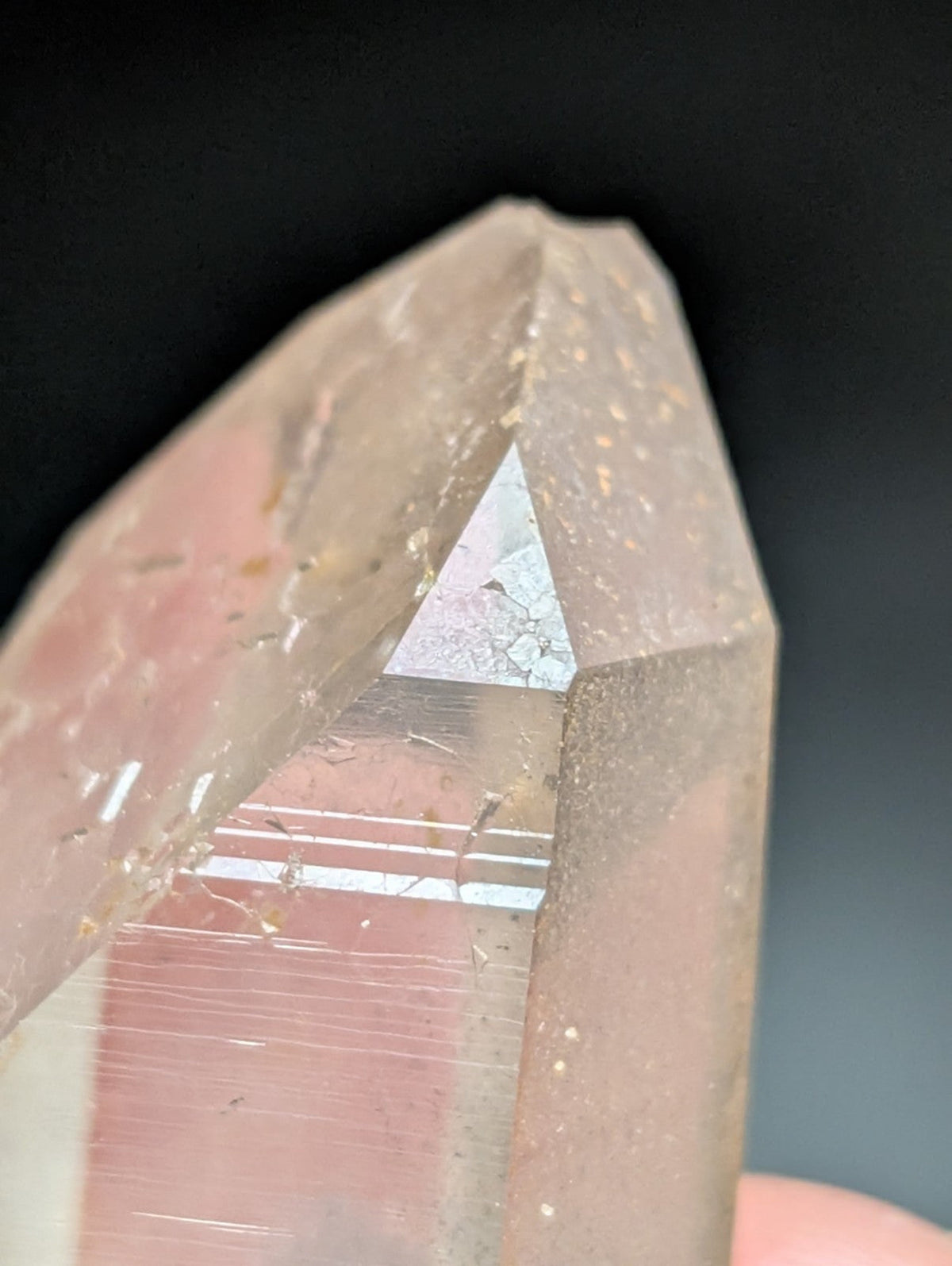 Phantom Quartz Crystal Point w/ amazing etchings Garland County Arkansas RARE - Collectibles:Rocks Fossils &