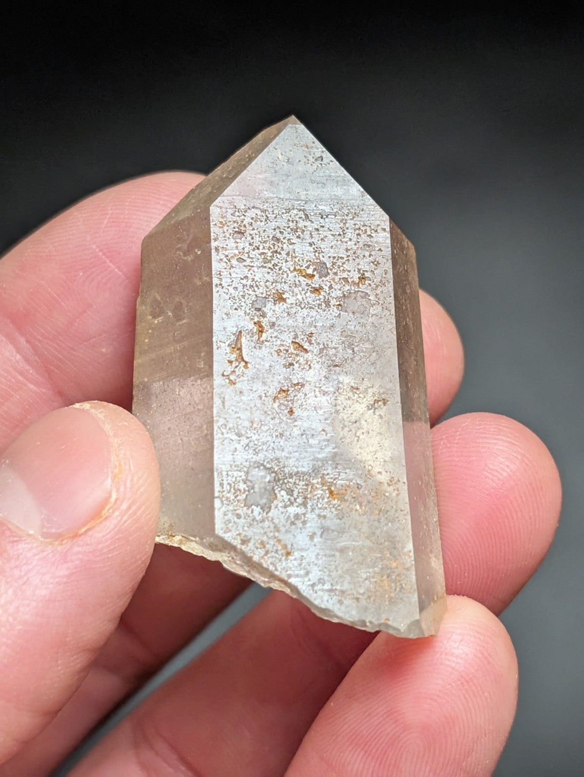 Phantom Quartz Crystal Point w/ amazing etchings Garland County Arkansas RARE - Collectibles:Rocks Fossils &