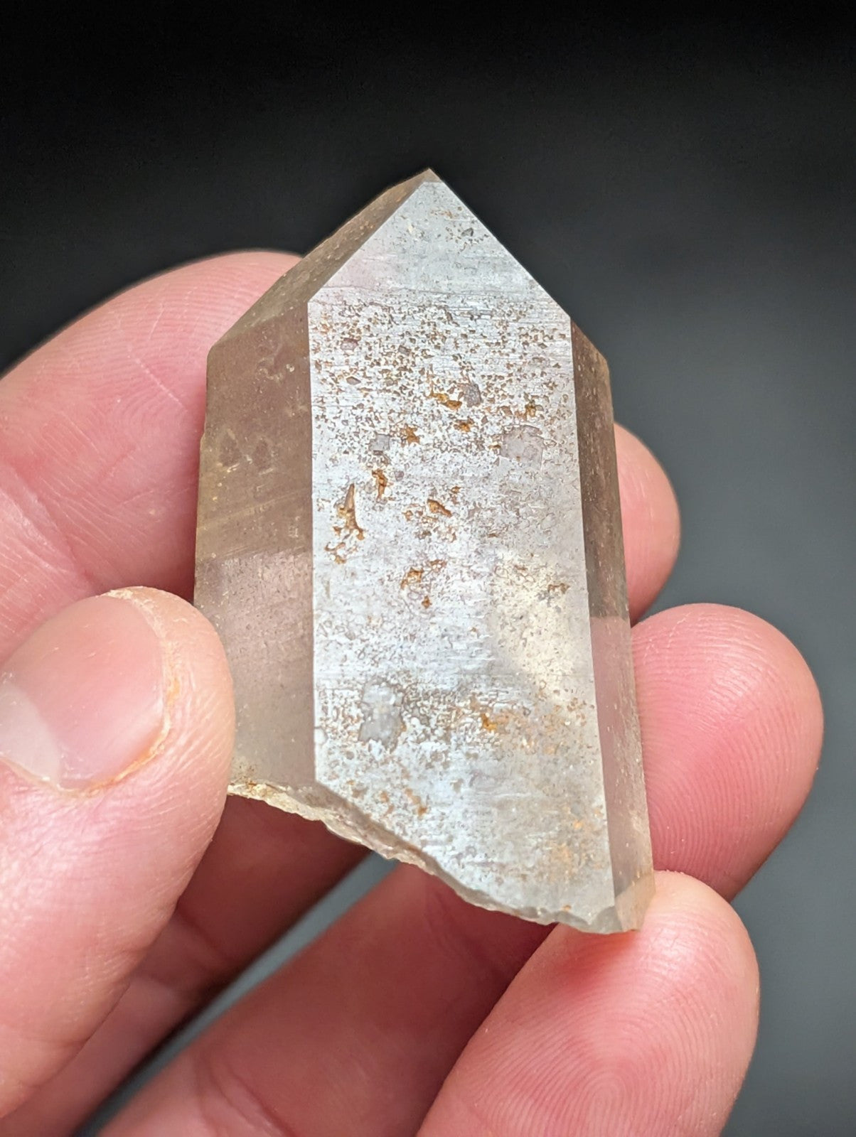 Phantom Quartz Crystal Point w/ amazing etchings Garland County Arkansas RARE - Collectibles:Rocks Fossils &