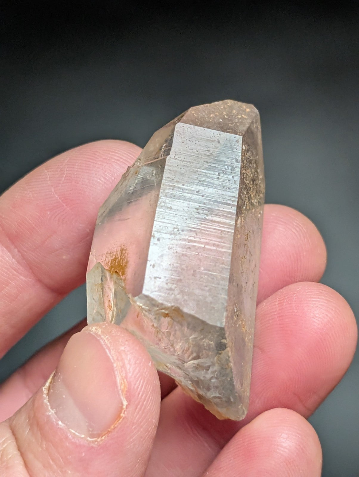 Phantom Quartz Crystal Point w/ amazing etchings Garland County Arkansas RARE - Collectibles:Rocks Fossils &