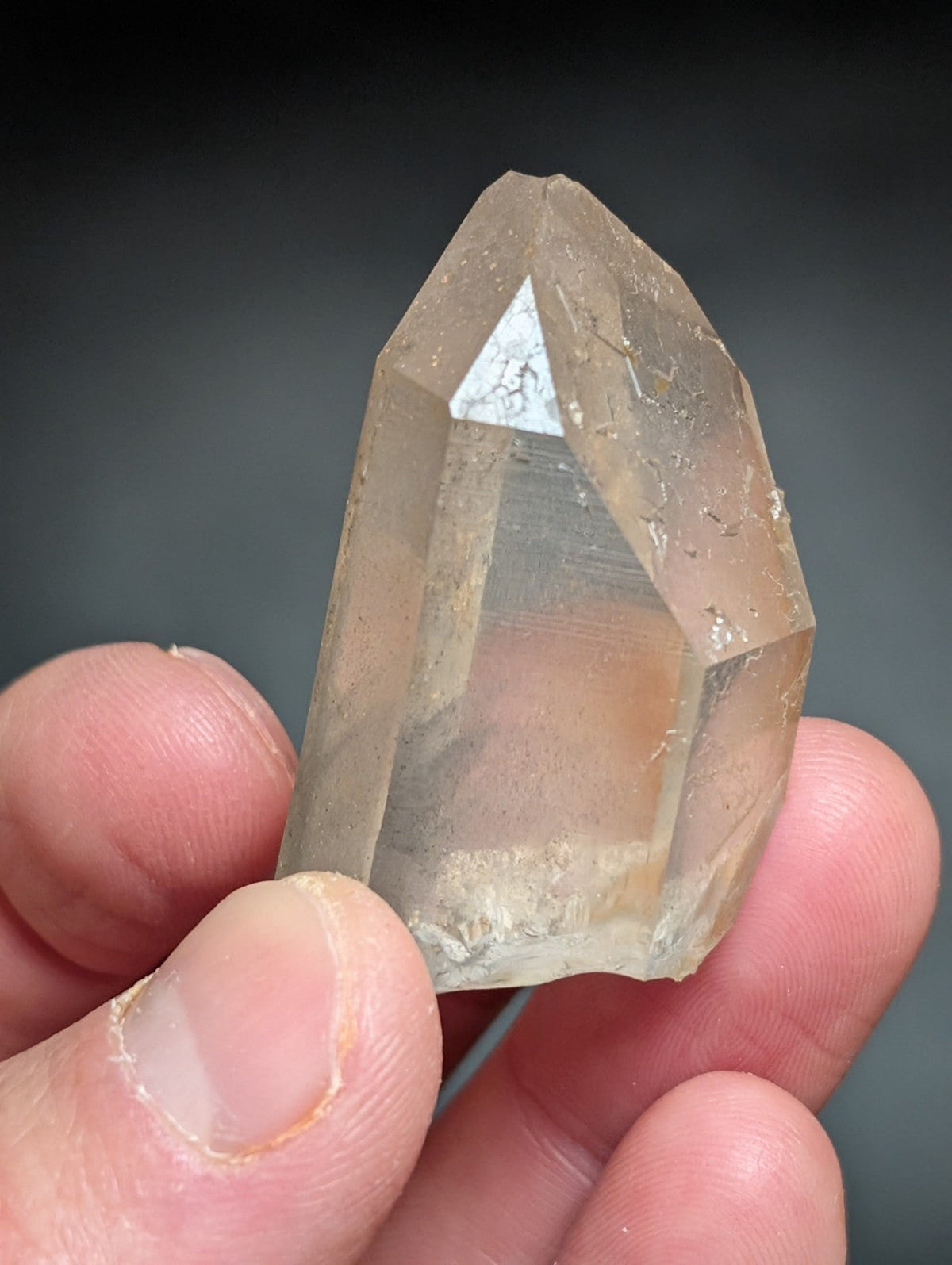Phantom Quartz Crystal Point w/ amazing etchings Garland County Arkansas RARE - Collectibles:Rocks Fossils &