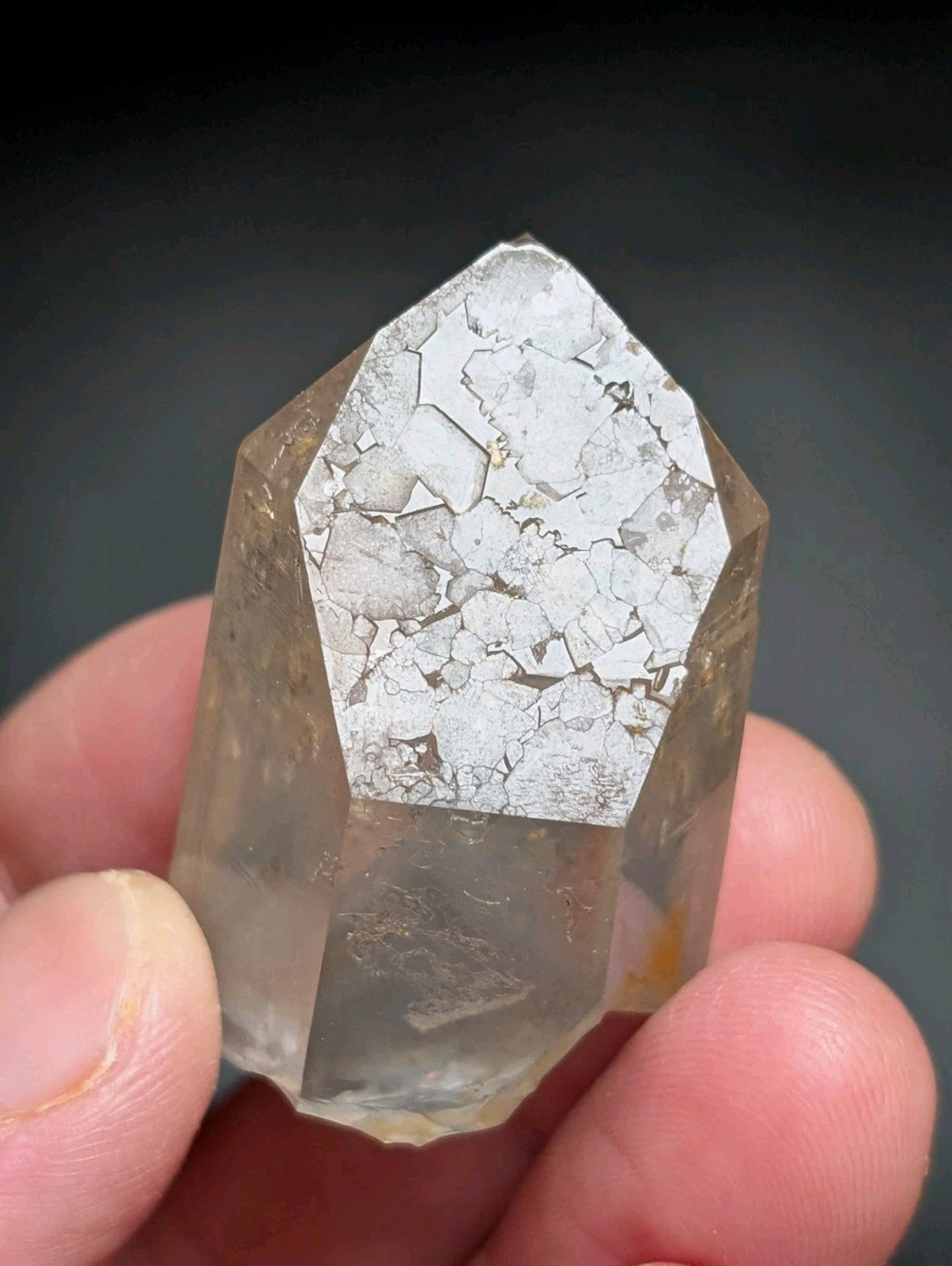 Phantom Quartz Crystal Point w/ amazing etchings Garland County Arkansas RARE - Collectibles:Rocks Fossils &