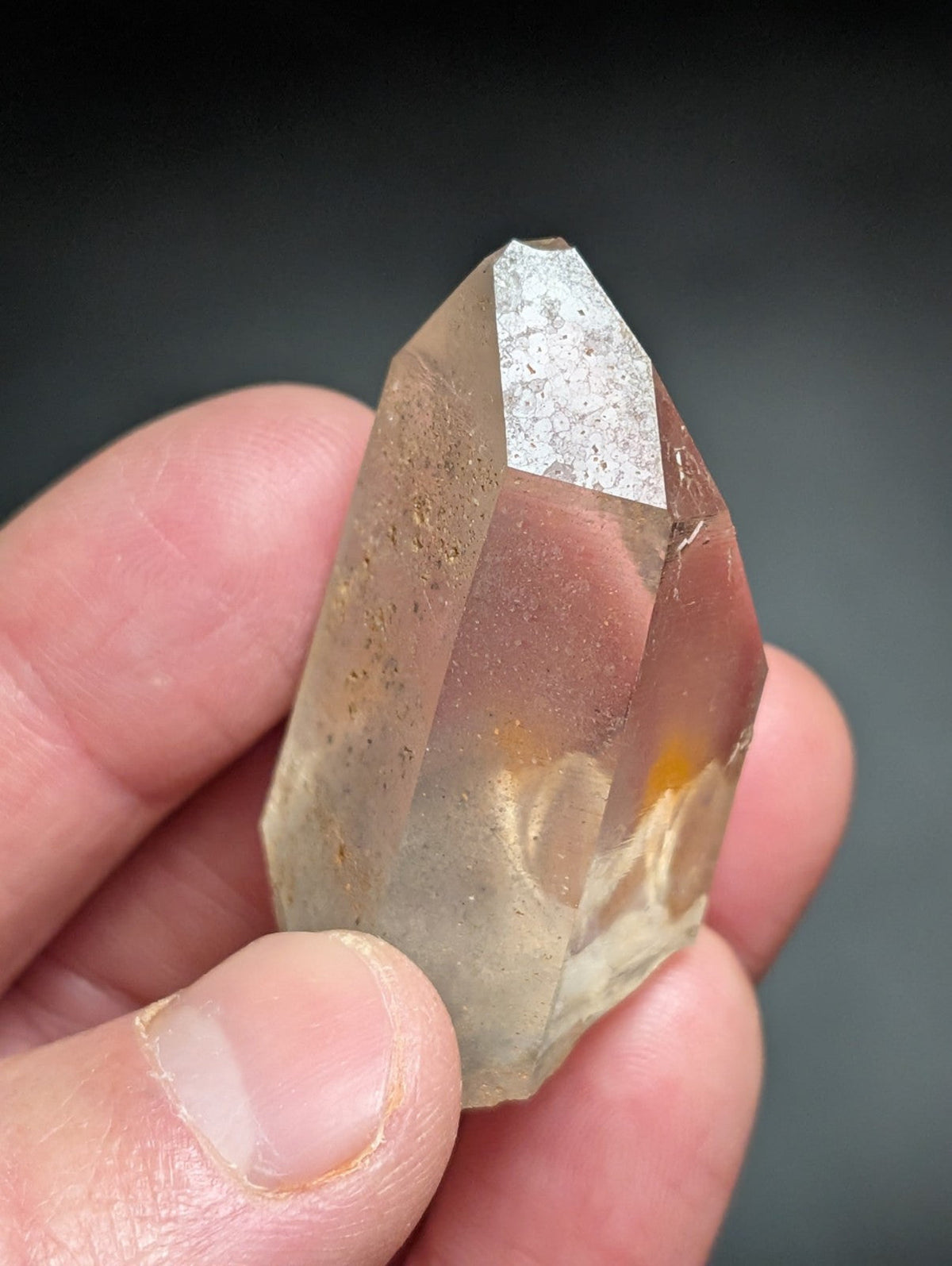 Phantom Quartz Crystal Point w/ amazing etchings Garland County Arkansas RARE - Collectibles:Rocks Fossils &