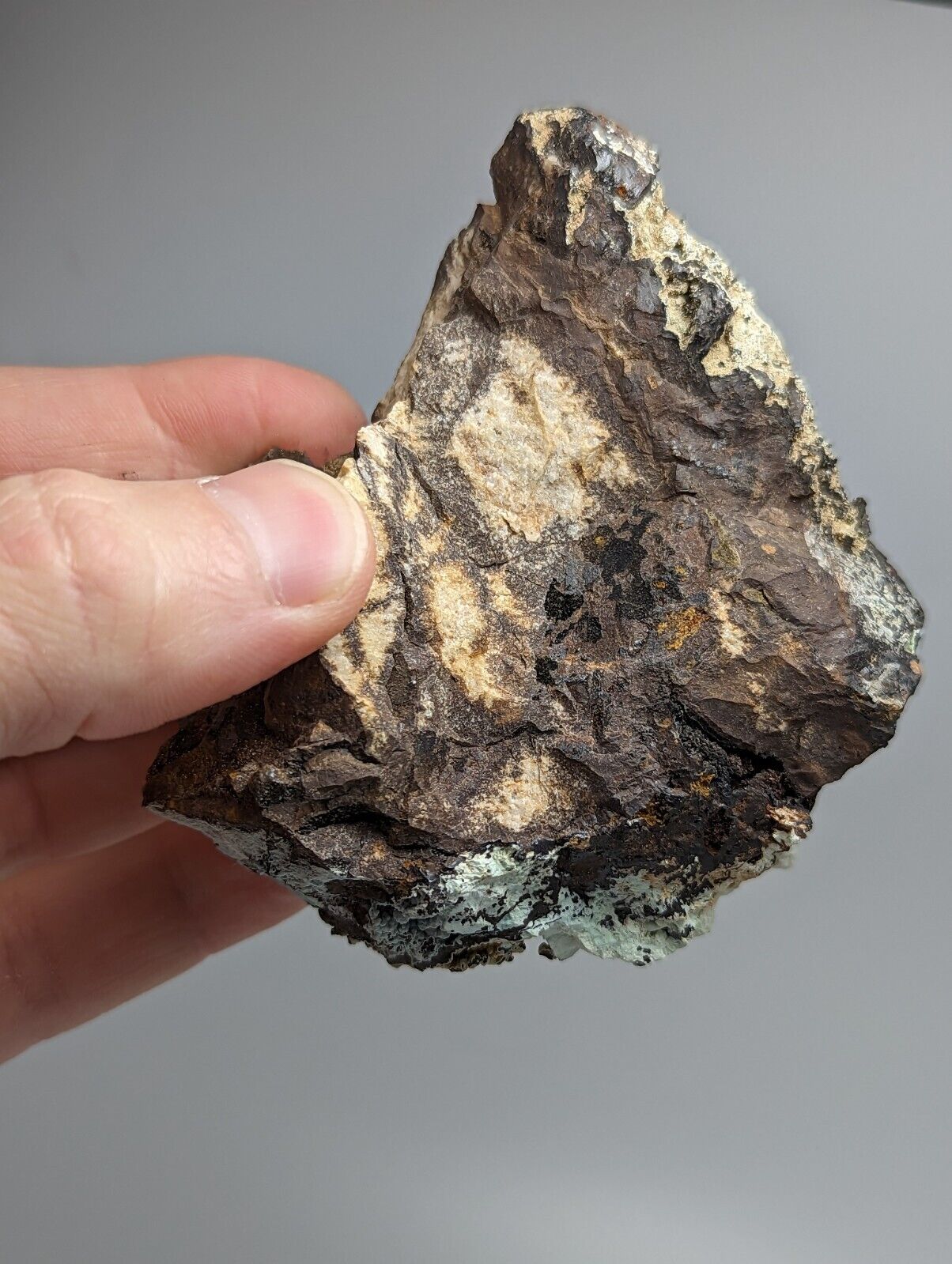 Planerite on Novaculite - Very RARE - old stock 1970s- York Mine Polk Arkansas - Collectibles:Rocks Fossils &