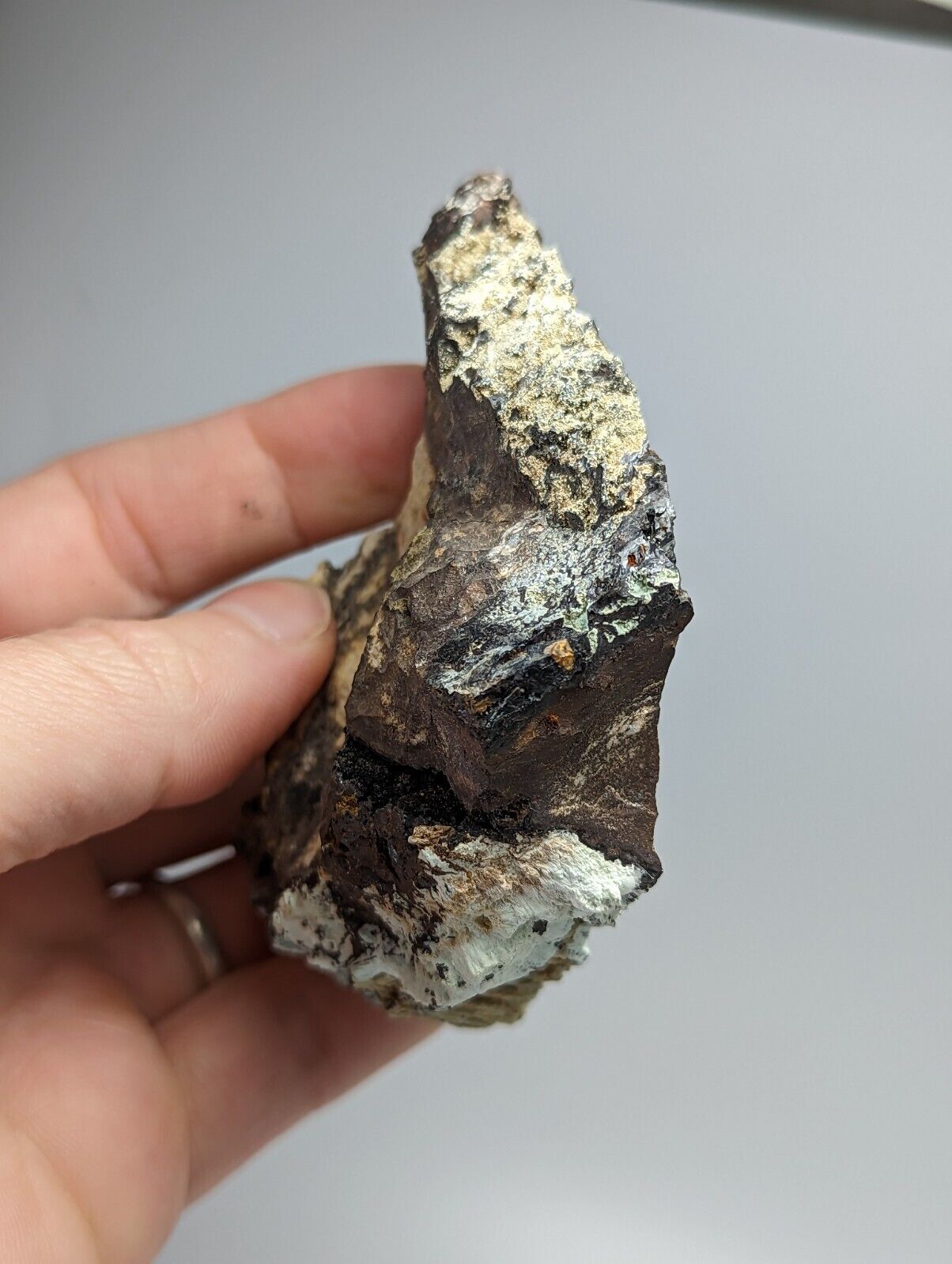 Planerite on Novaculite - Very RARE - old stock 1970s- York Mine Polk Arkansas - Collectibles:Rocks Fossils &
