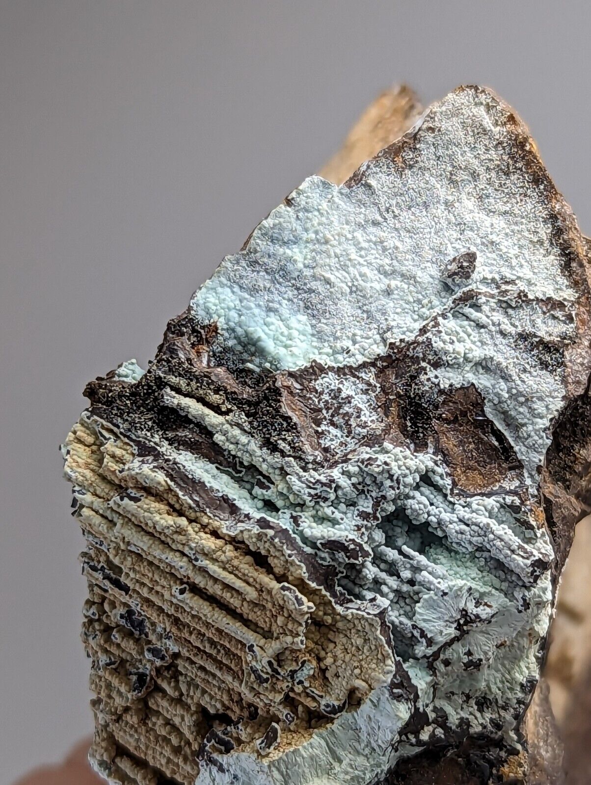 Planerite on Novaculite - Very RARE - old stock 1970s- York Mine Polk Arkansas - Collectibles:Rocks Fossils &