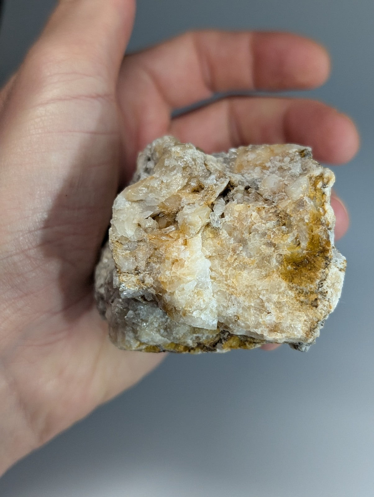 Quartz crystal cluster with solution quartz and cookeite featuring translucent white and yellowish brown crystals from Arkansas