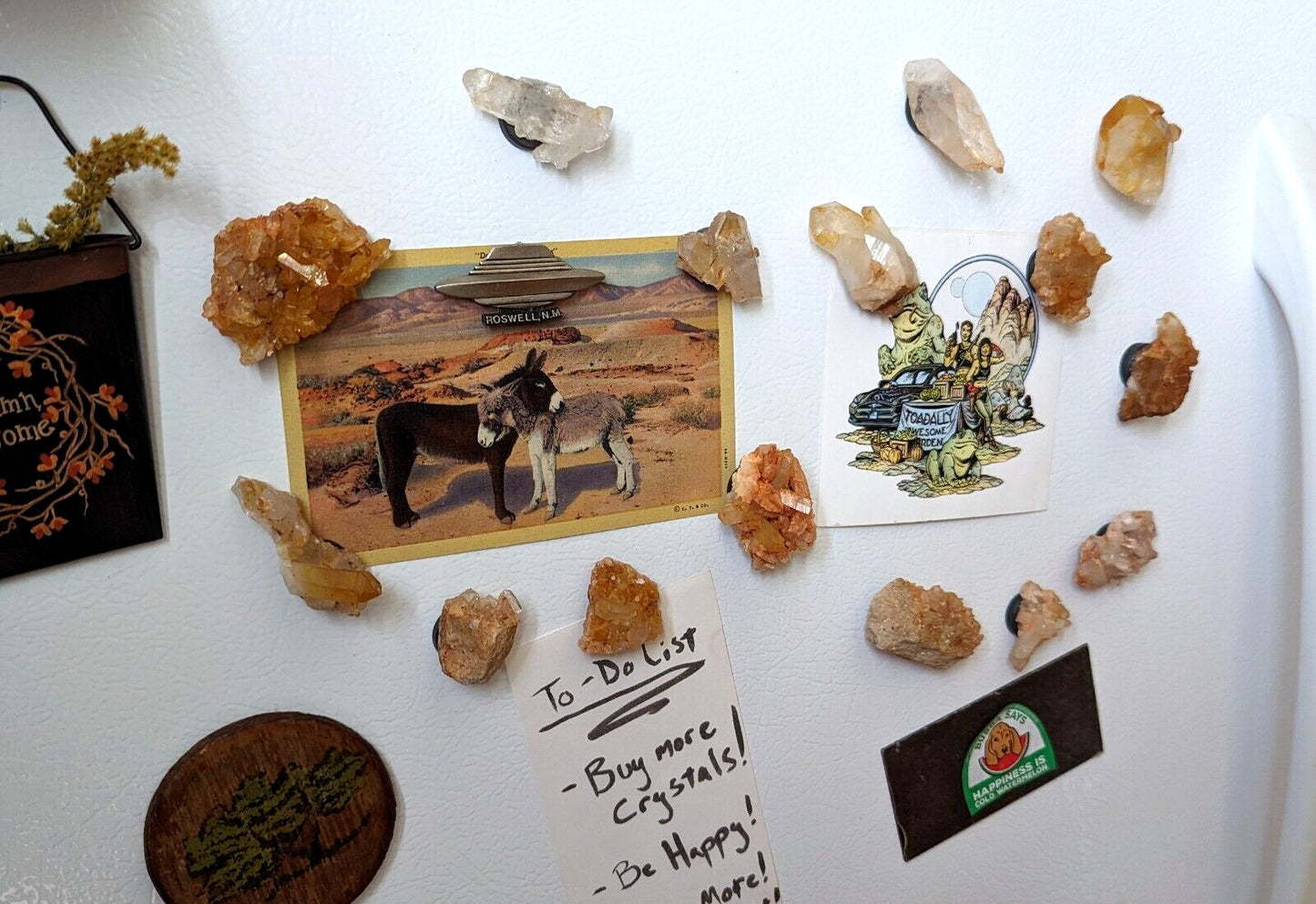 Quartz Crystal Magnets Hand mined Arkansas USA Unique Fridge x3 Set - Collectibles:Kitchen & Home:Kitchen Tools