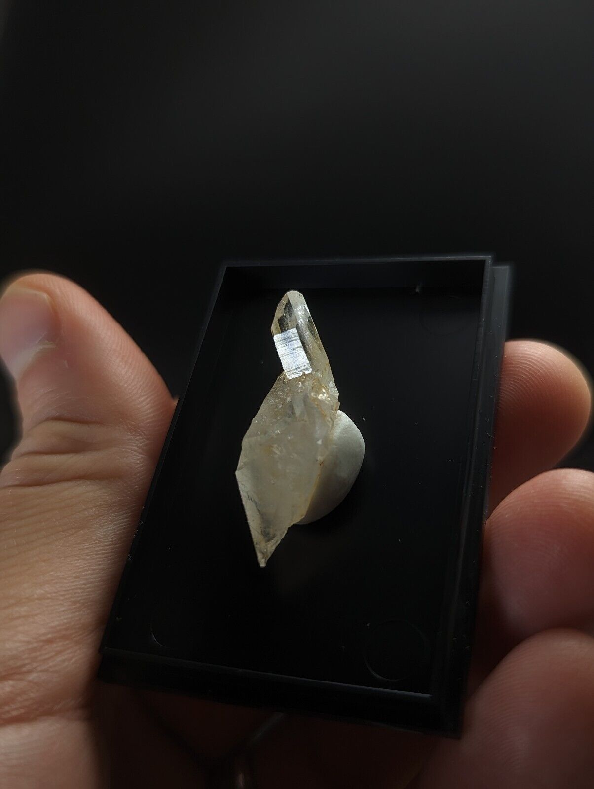 Translucent crystal specimen.