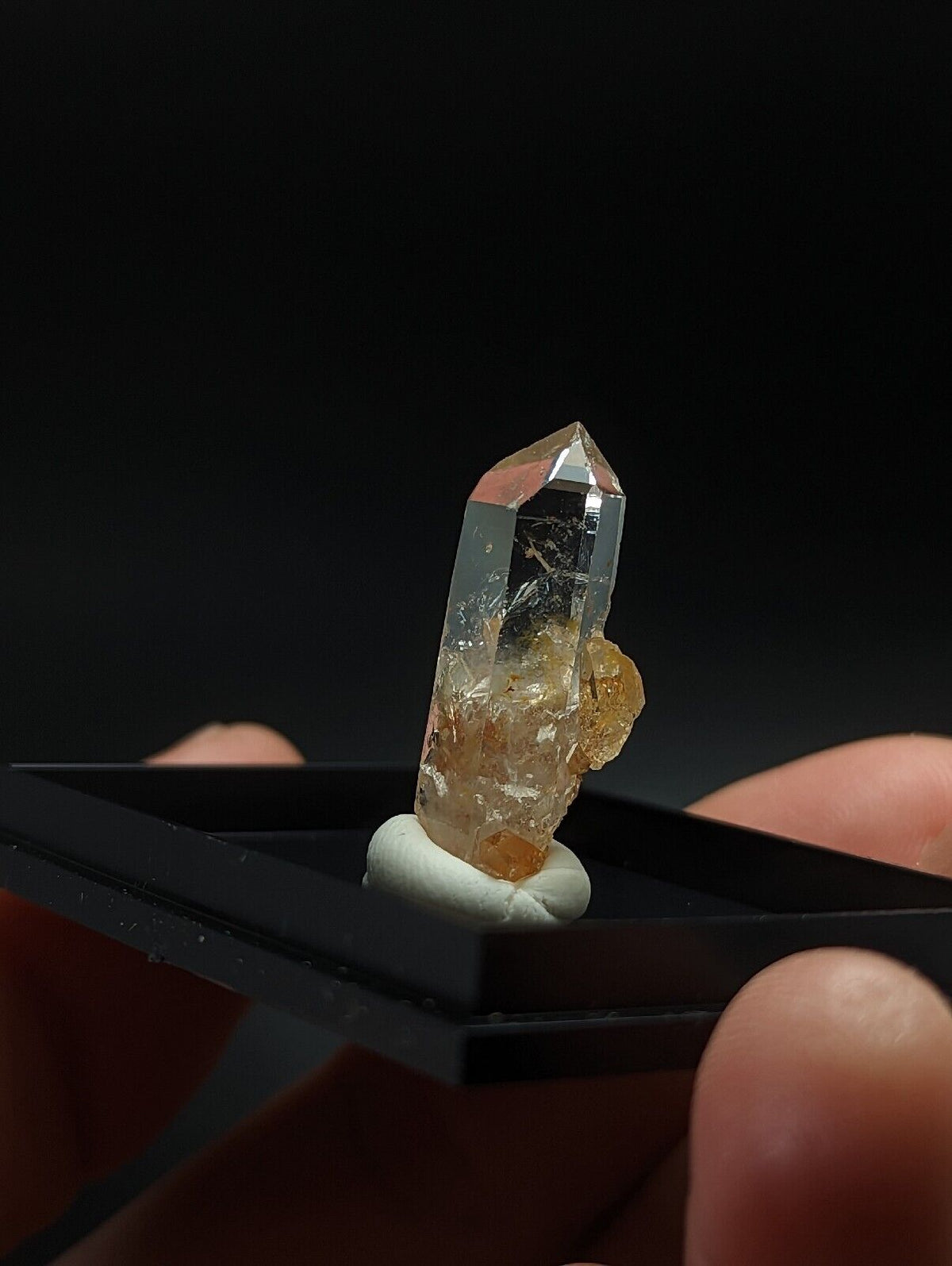 Quartz - Unique optical crystal w/ case -Old Stock - Garland co Arkansas ooak - Collectibles:Rocks Fossils &