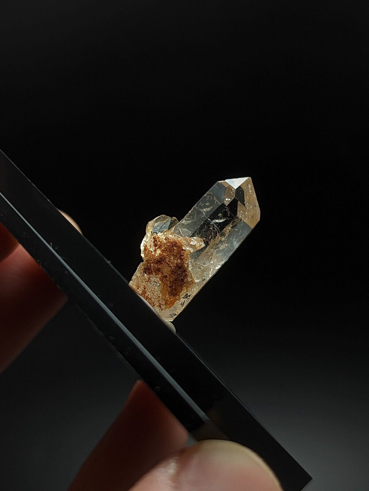 Quartz - Unique optical crystal w/ case -Old Stock - Garland co Arkansas ooak - Collectibles:Rocks Fossils &