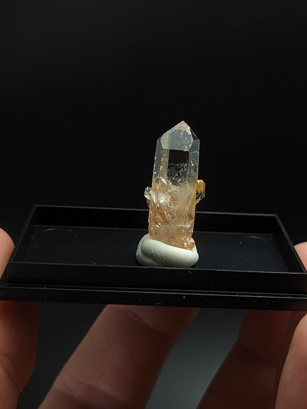 Quartz - Unique optical crystal w/ case -Old Stock - Garland co Arkansas ooak - Collectibles:Rocks Fossils &