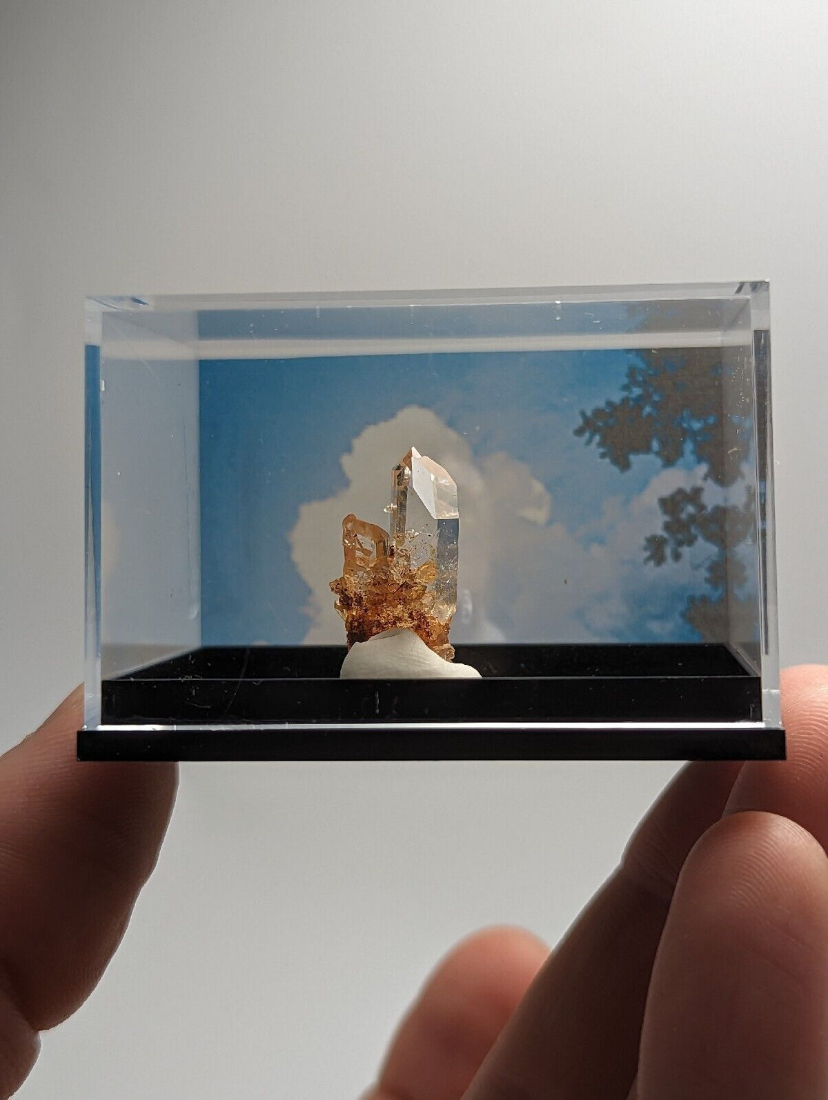 Quartz - Unique Optical Crystal w/ photo case - Old Stock Arkansas ooak - Collectibles:Rocks Fossils &