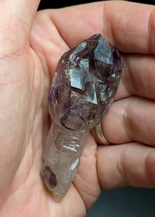 Rare Enhydro Shangaan Smoky Amethyst Scepter Quartz Chimbuku Mine Zimbabwe - Collectibles:Rocks Fossils &