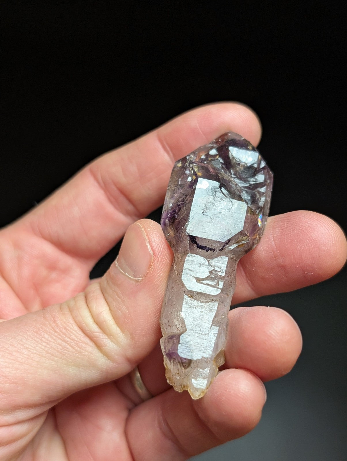 Rare Enhydro Shangaan Smoky Amethyst Scepter Quartz Chimbuku Mine Zimbabwe - Collectibles:Rocks Fossils &