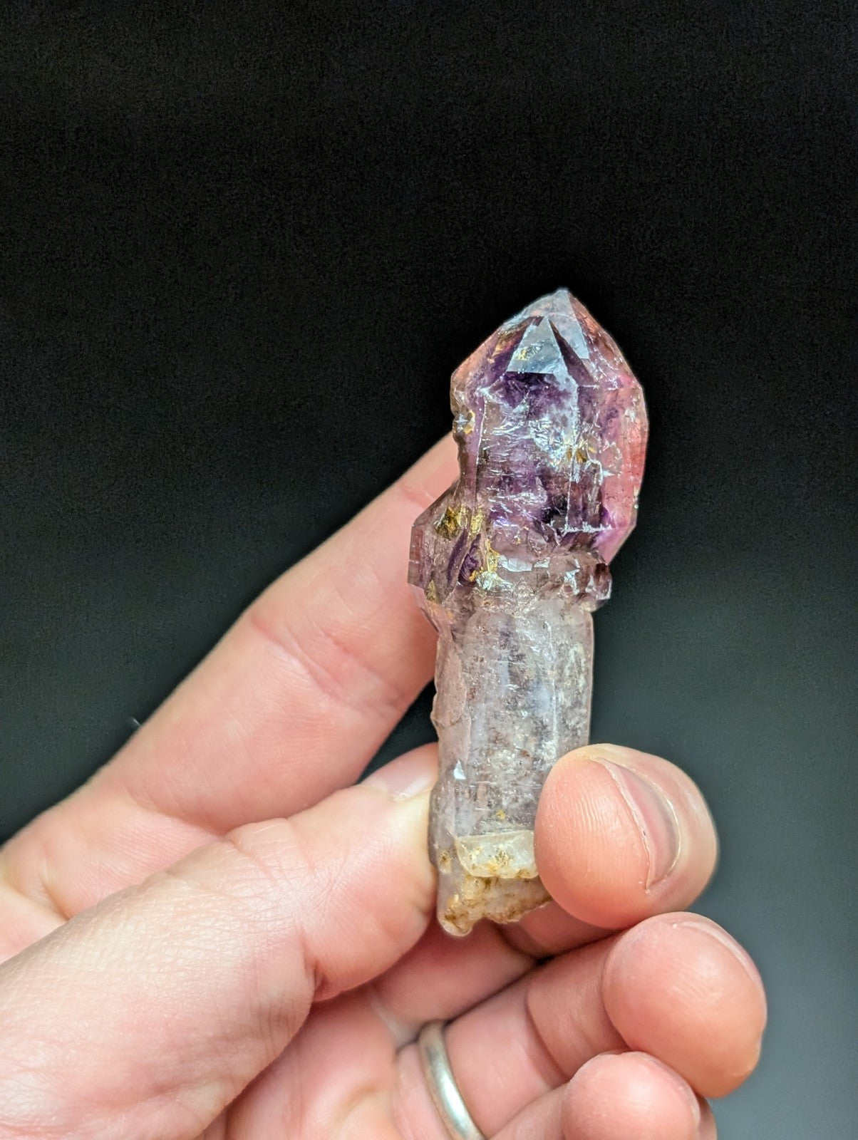 Rare Enhydro Shangaan Smoky Amethyst Scepter Quartz Chimbuku Mine Zimbabwe - Collectibles:Rocks Fossils &