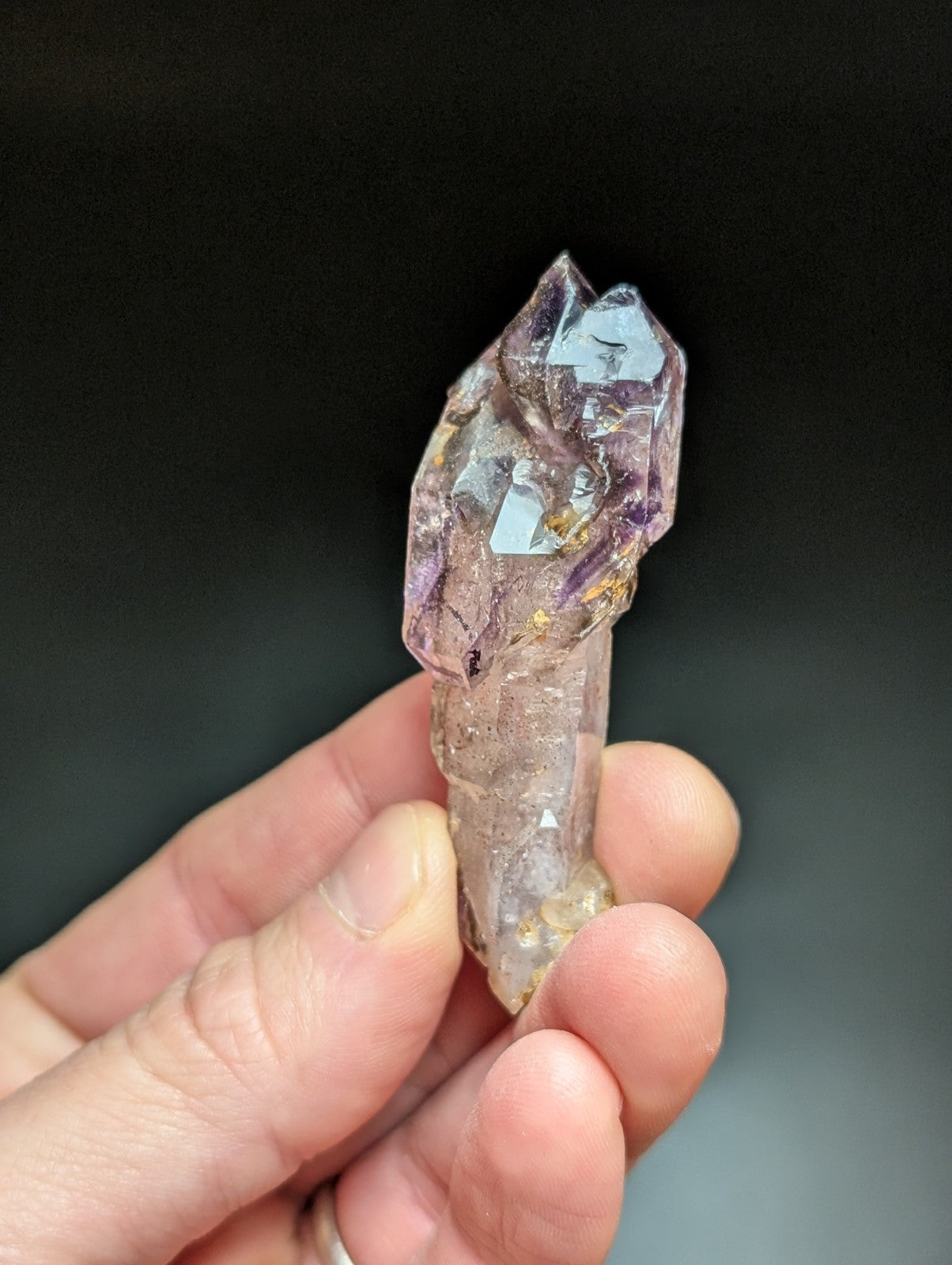 Rare Enhydro Shangaan Smoky Amethyst Scepter Quartz Chimbuku Mine Zimbabwe - Collectibles:Rocks Fossils &