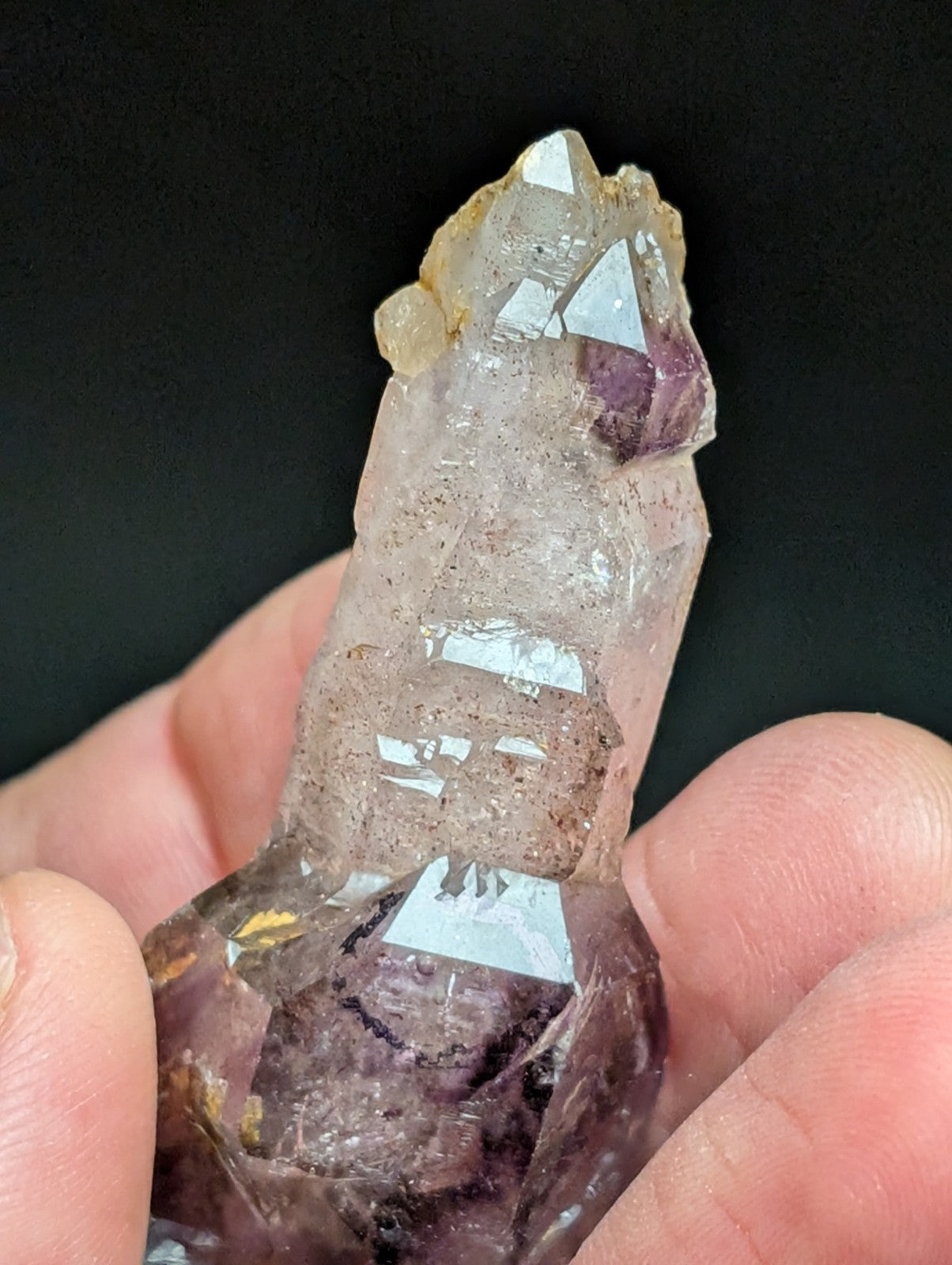 Rare Enhydro Shangaan Smoky Amethyst Scepter Quartz Chimbuku Mine Zimbabwe - Collectibles:Rocks Fossils &